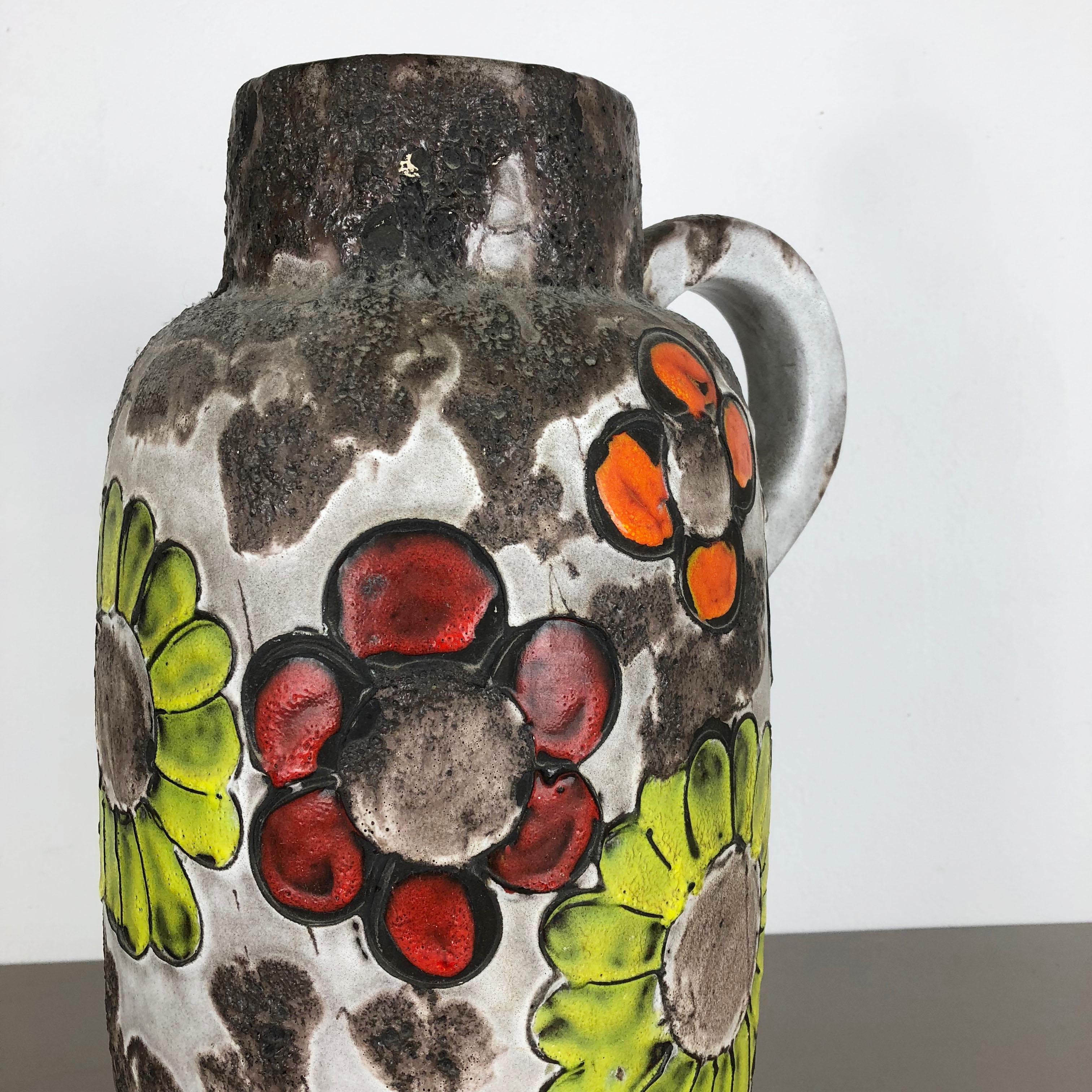 Large Pottery Fat Lava Multicolor 420-54 Vase Made by Scheurich, 1970s 6