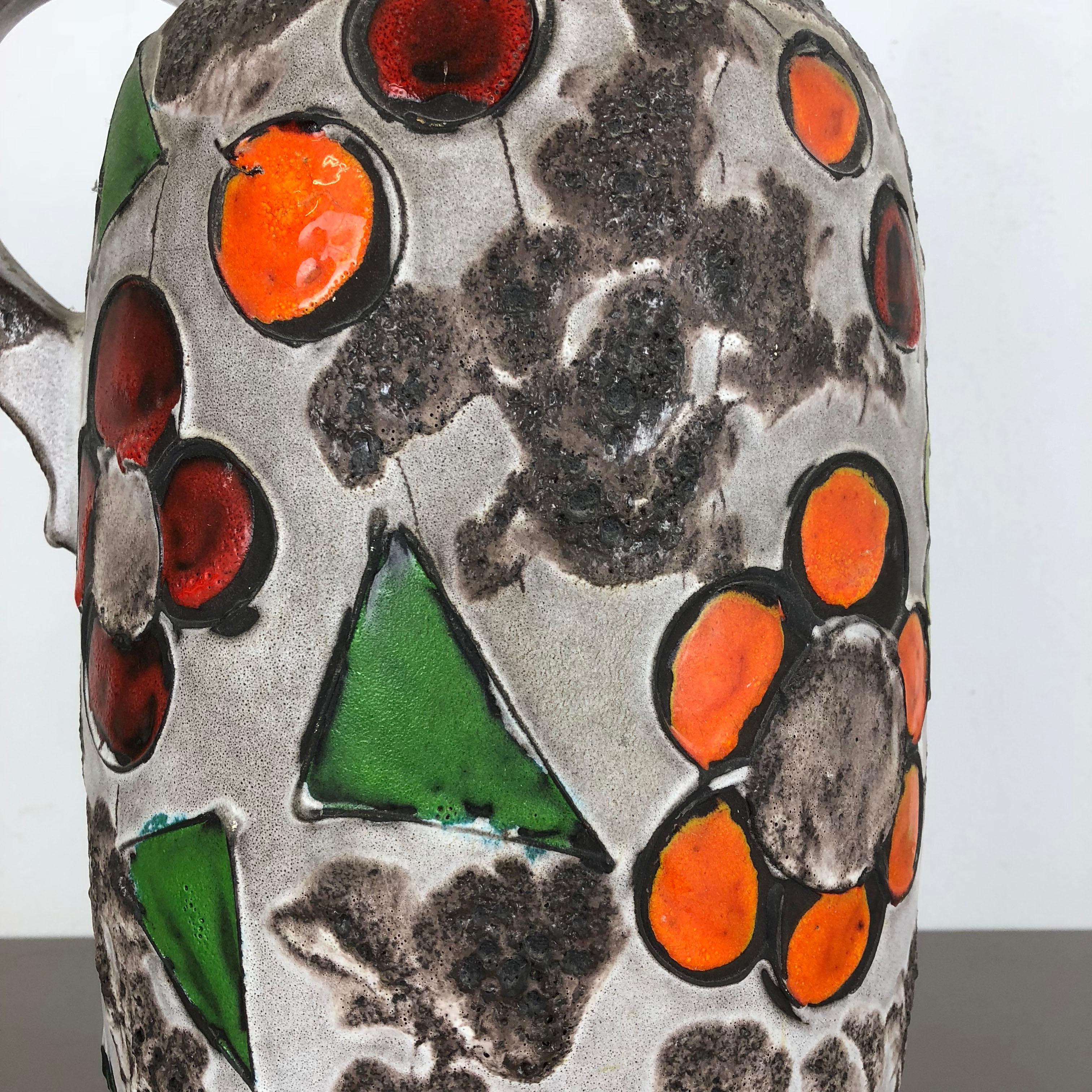 20th Century Large Pottery Fat Lava Multicolor 420-54 Vase Made by Scheurich, 1970s