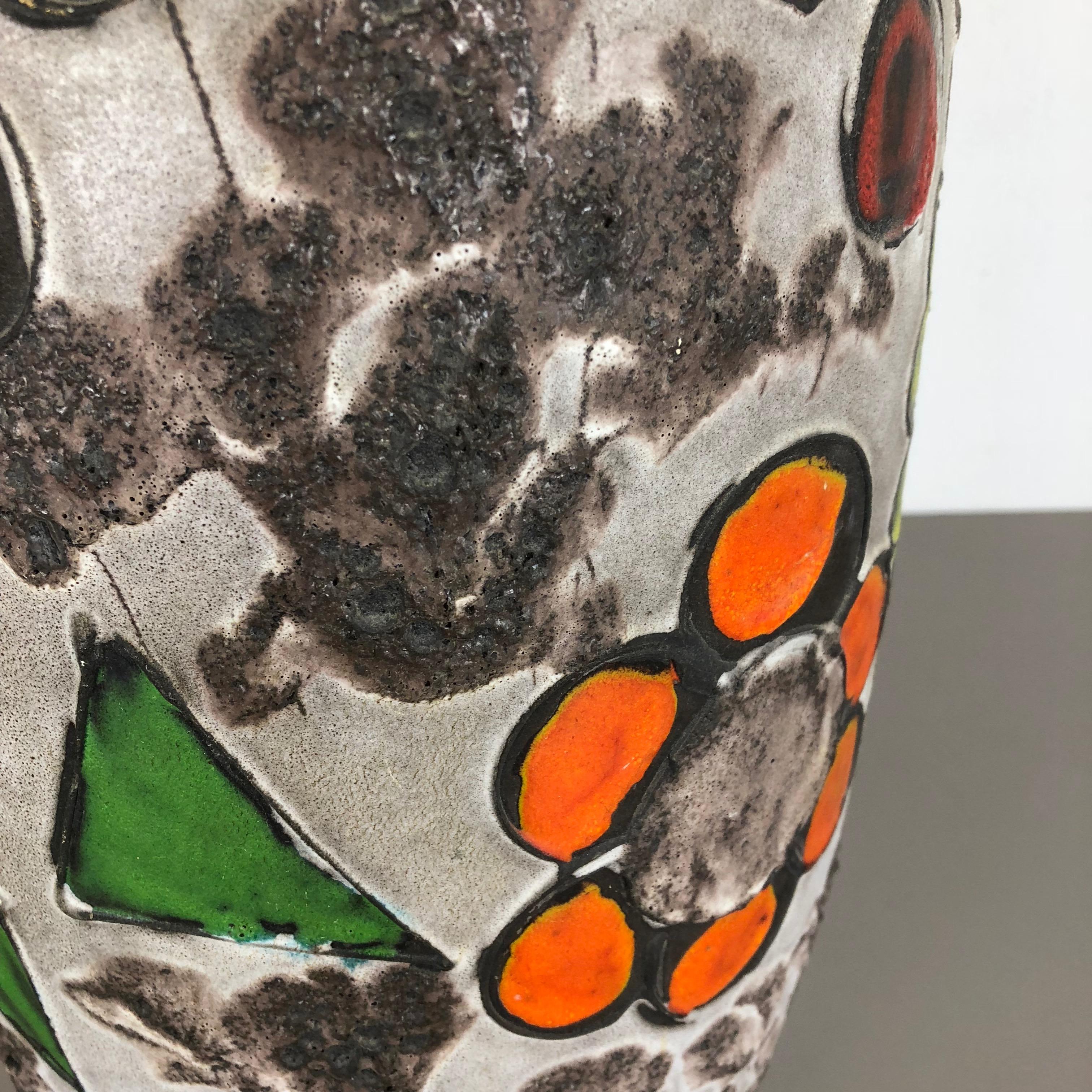 Large Pottery Fat Lava Multicolor 420-54 Vase Made by Scheurich, 1970s 2