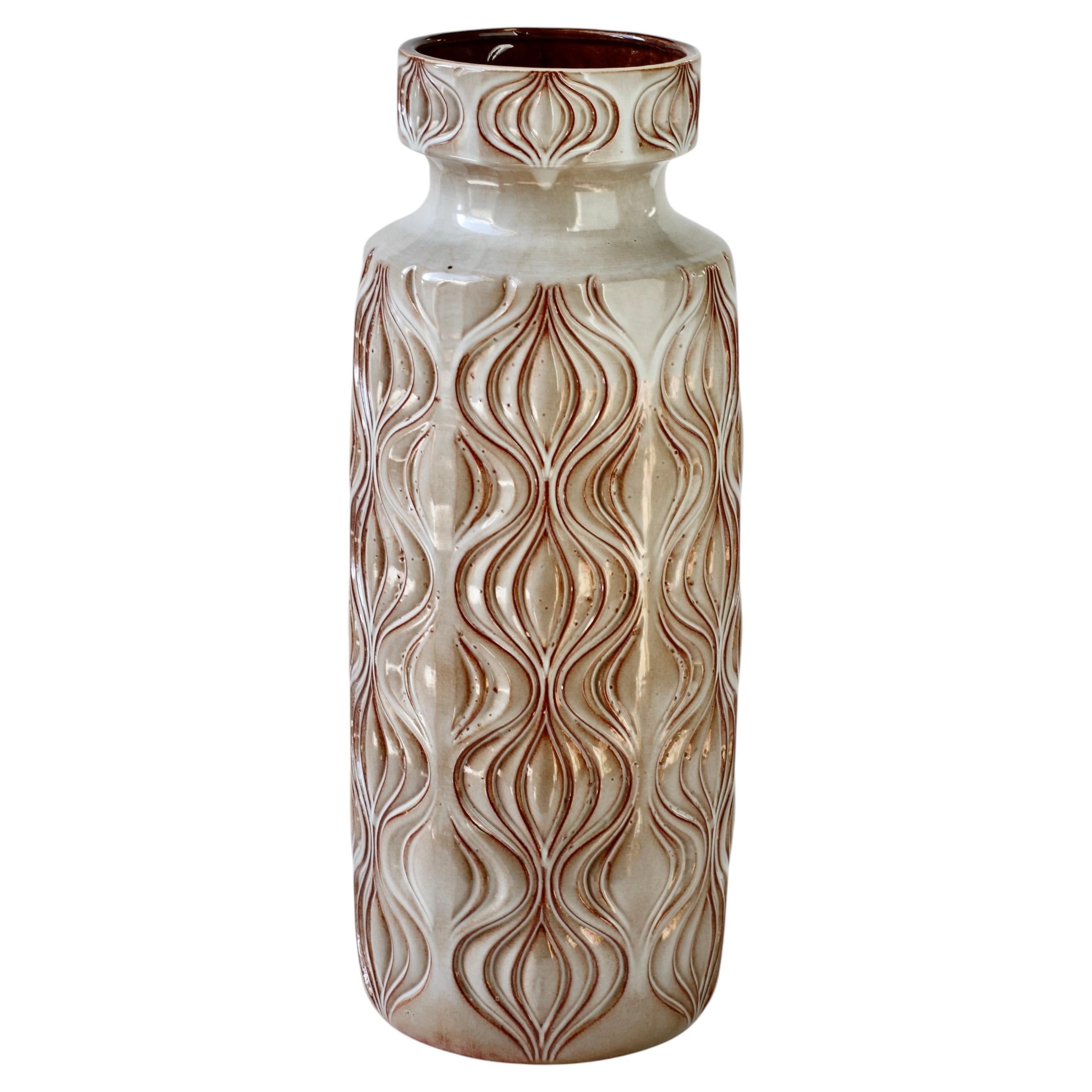 Large 55cm 21.5" Mid-Century Scheurich 1970s West German 'Amsterdam' Floor Vase