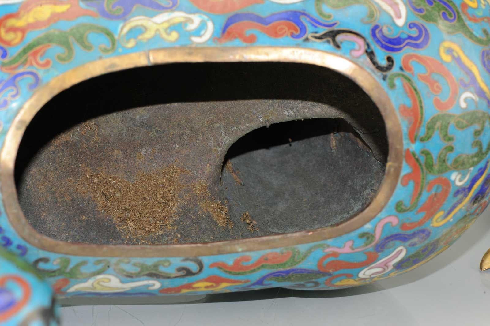 Große chinesische Cloisonné-Bronze- oder Kupferkamelie aus dem 20. Jahrhundert 8
