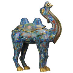 Large 20th Century Chinese Cloisonne Bronze or Copper Camel