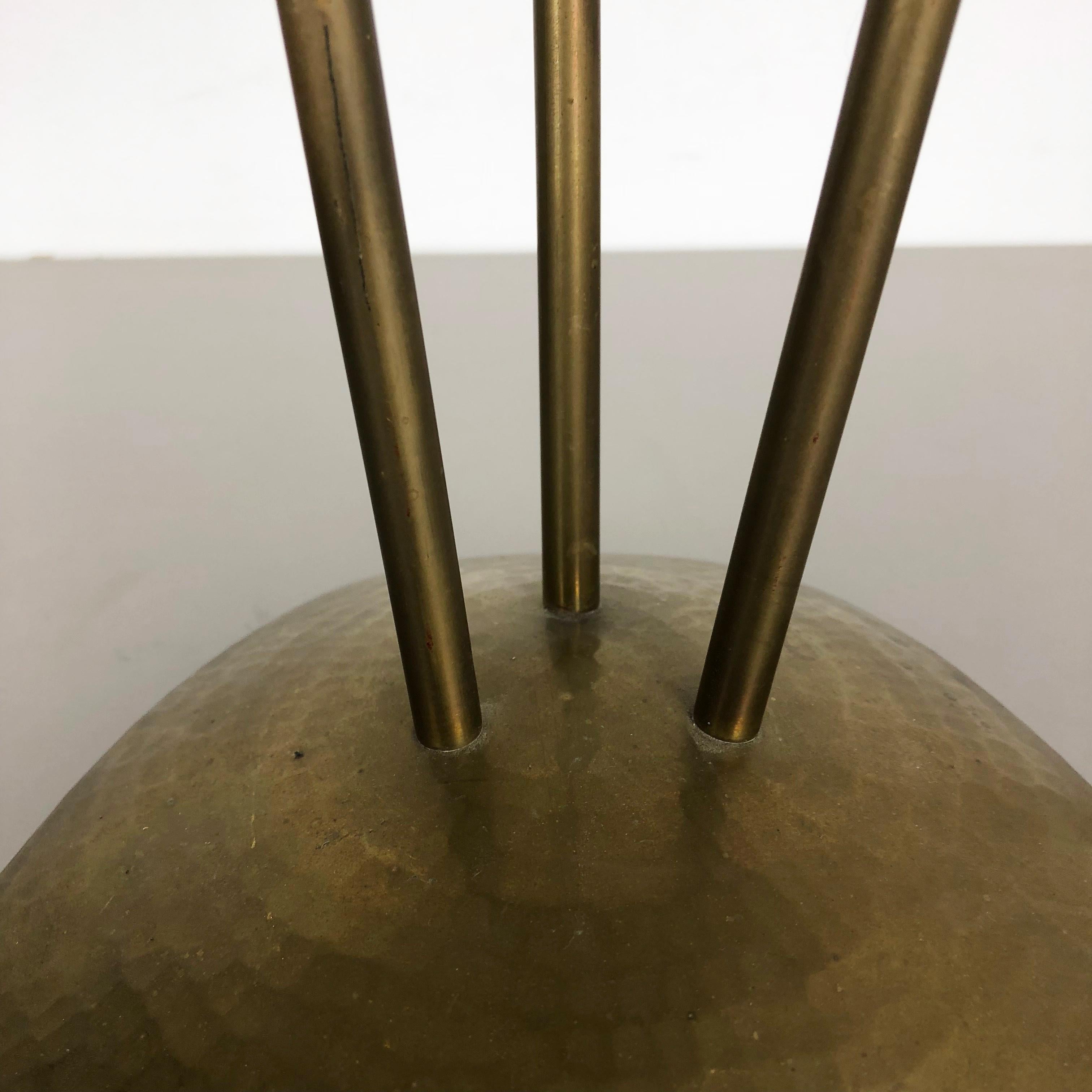 59cm Modernist Sculptural Brutalist Floor Brass Candleholder, Germany, 1950s For Sale 2
