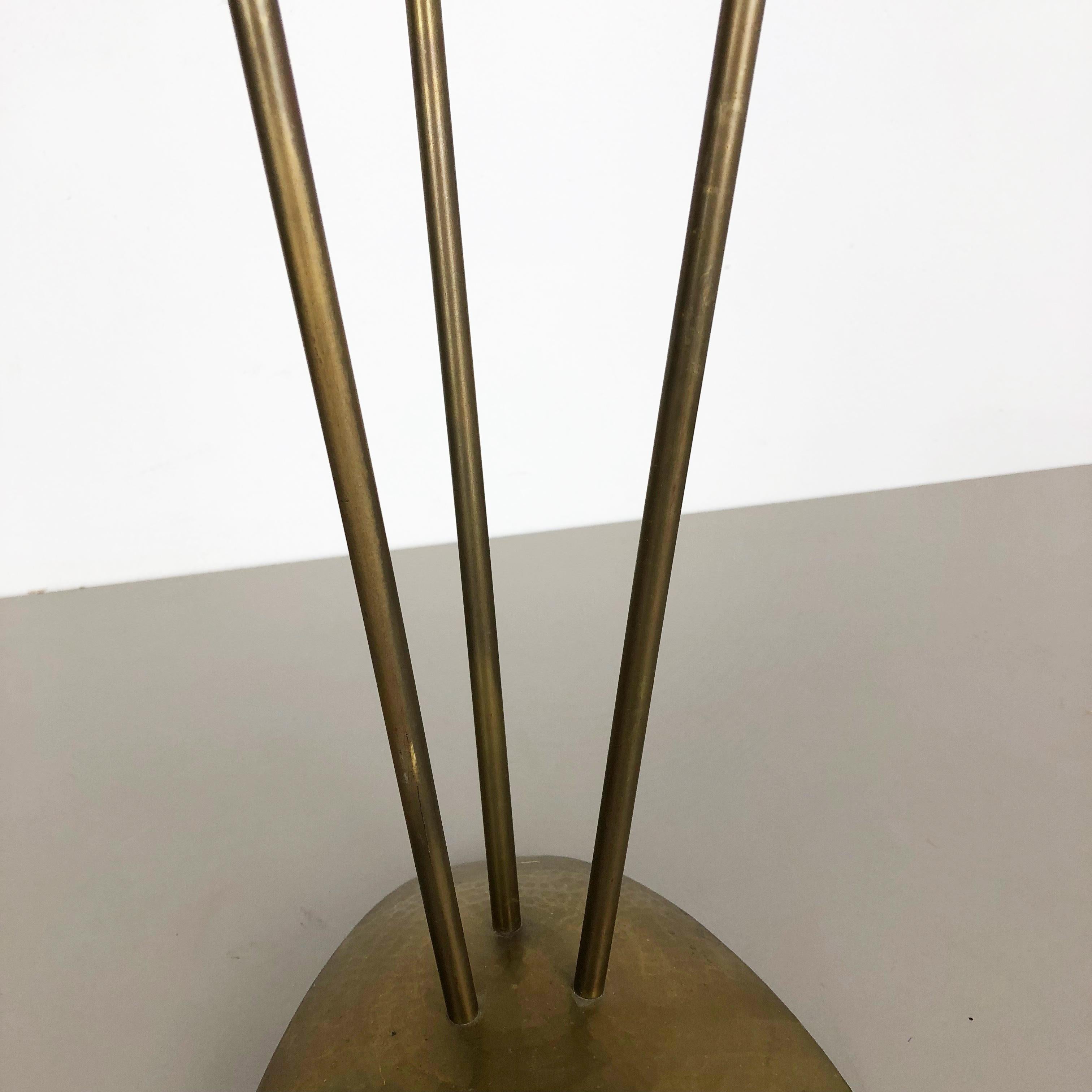 59cm Modernist Sculptural Brutalist Floor Brass Candleholder, Germany, 1950s For Sale 3