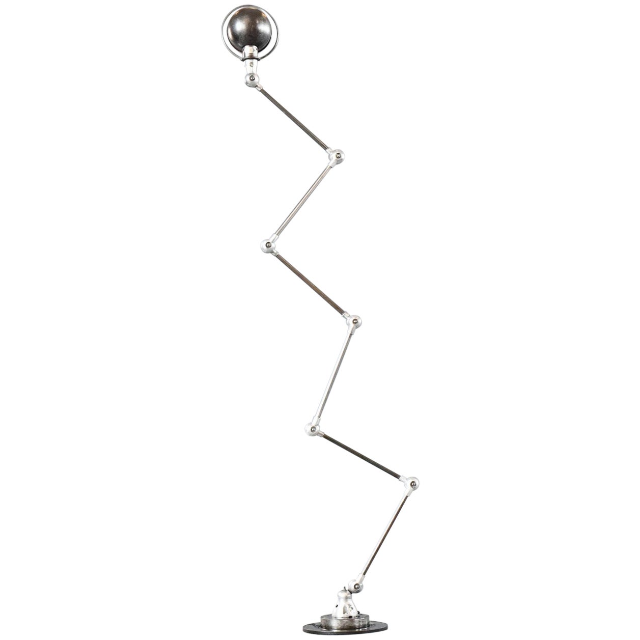 Large 6 Arm Floor Standing Jielde Lamp Circa 1950s For Sale