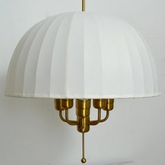Large 6 armed Hans-Agne Jakobsson Carolin Pendant in Brass 1960s