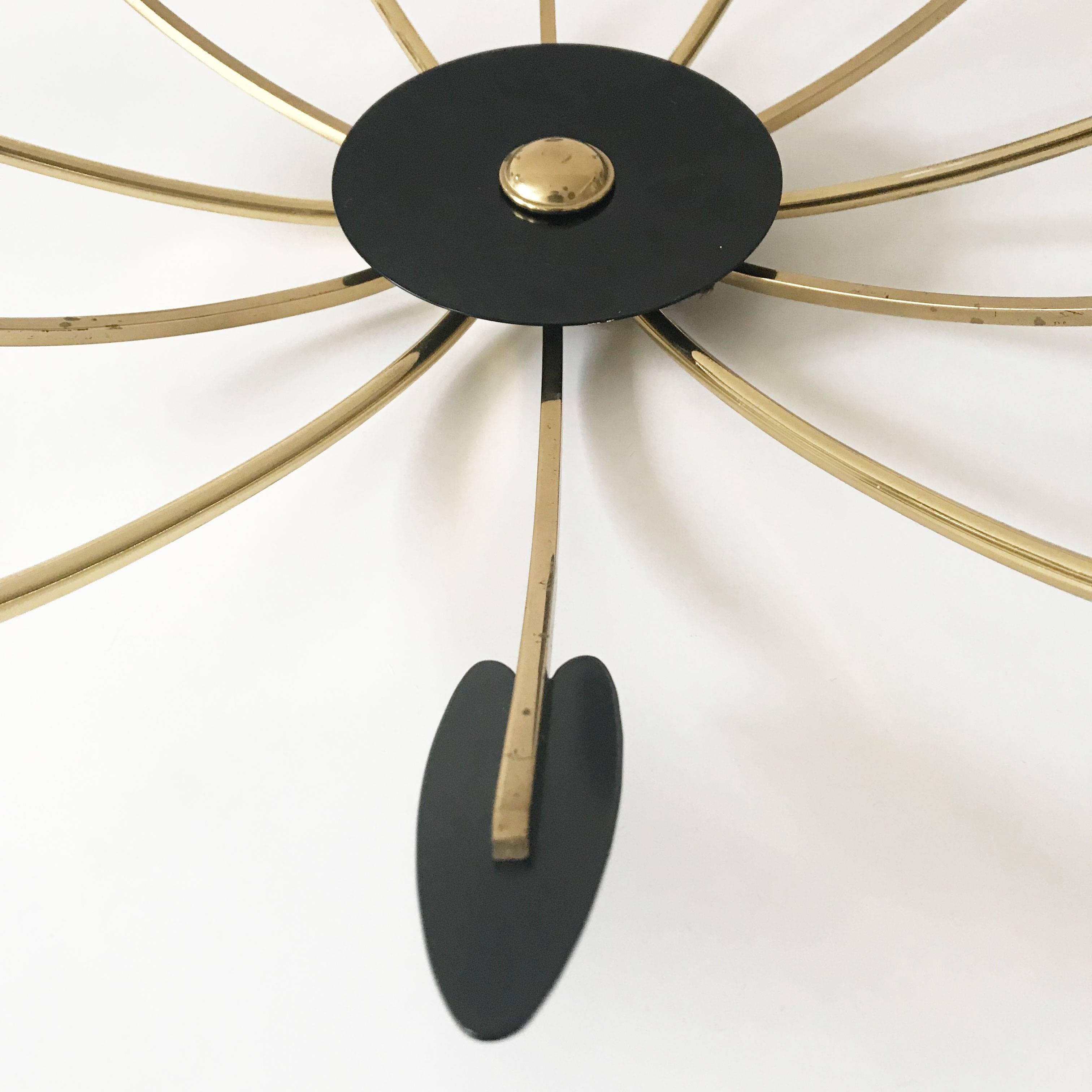 Mid-20th Century Large Six-Armed Sputnik Ceiling Lamp or Wall Light, 1950s