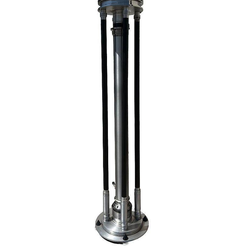 Large 6-Foot Art Deco Revival Machine Age Torchiere Floor Lamp, 2 Available For Sale 2