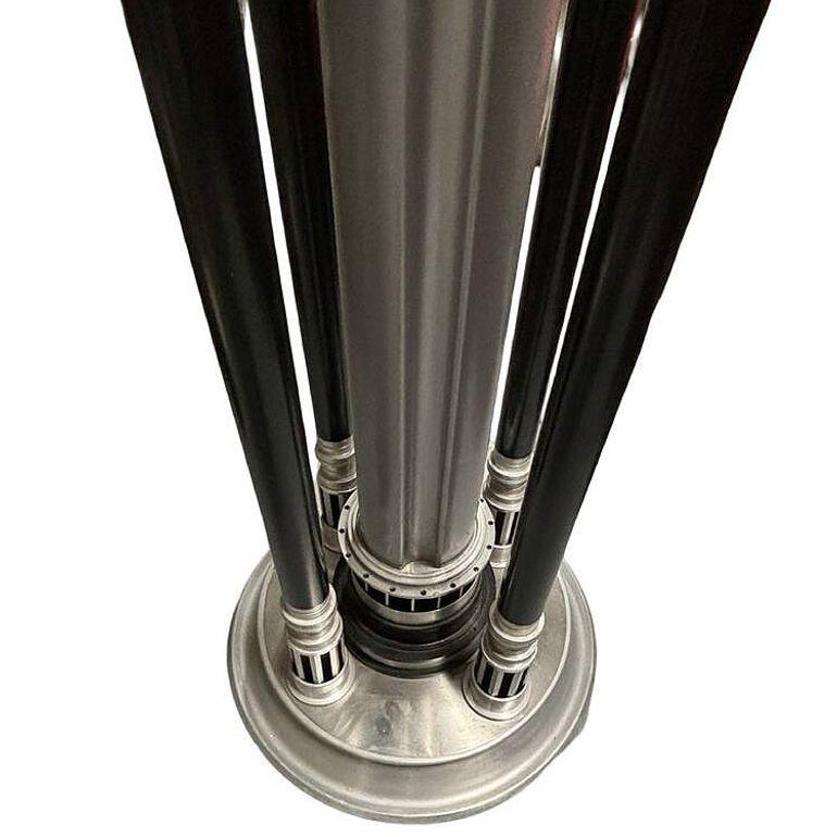 Large 6-Foot Art Deco Revival Machine Age Torchiere Floor Lamp, 2 Available For Sale 3