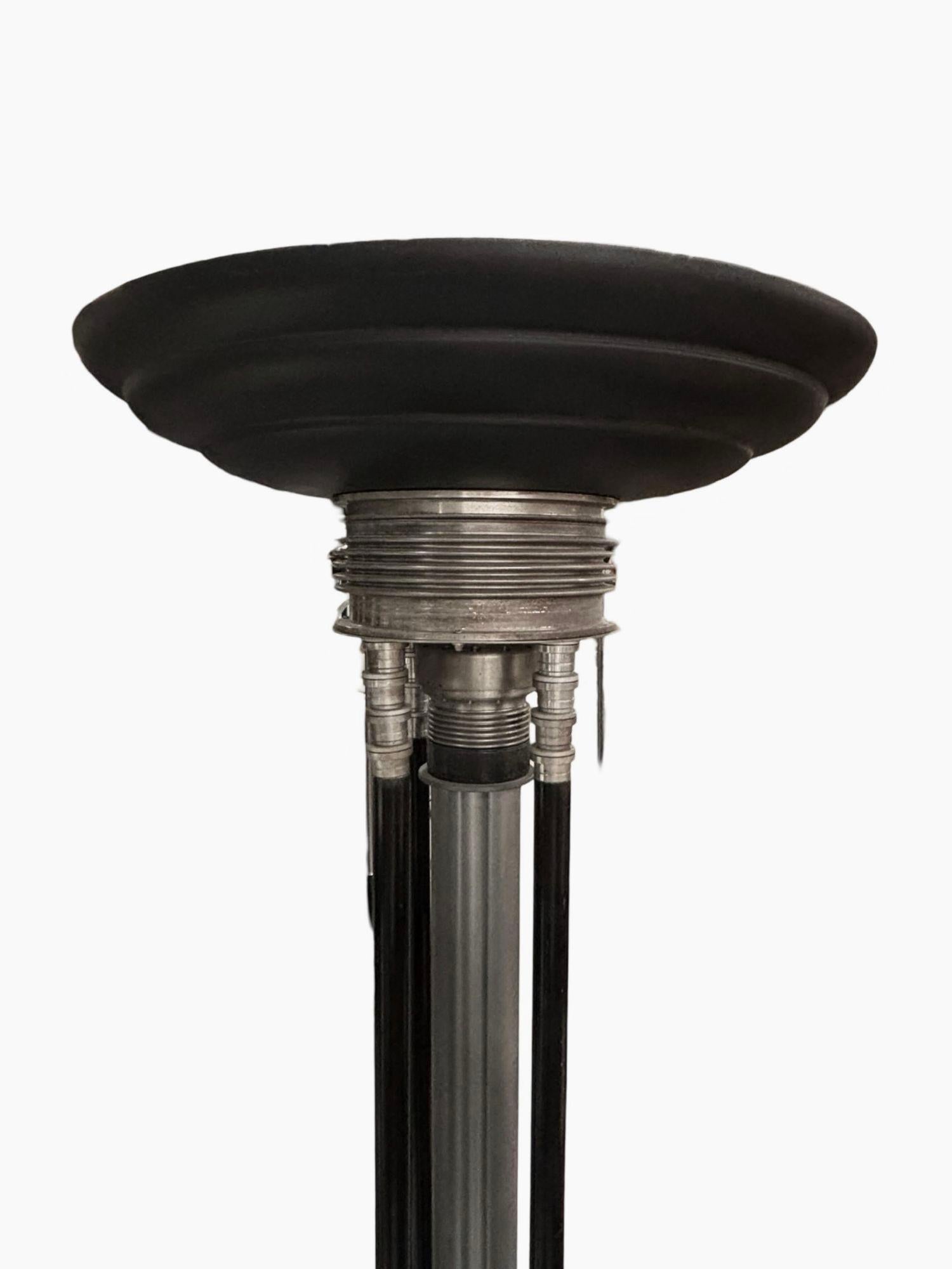 Grand lampadaire torchère Art Déco Revival Machine Age de 6 pieds en vente 2