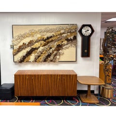 Large 6-Foot Robert L. Kidd Wool Fiber Hanging Framed Wall Art 1970's