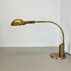 Large 60cm Modernist Brass Metal Table Light by Florian Schulz, Germany, 1970s