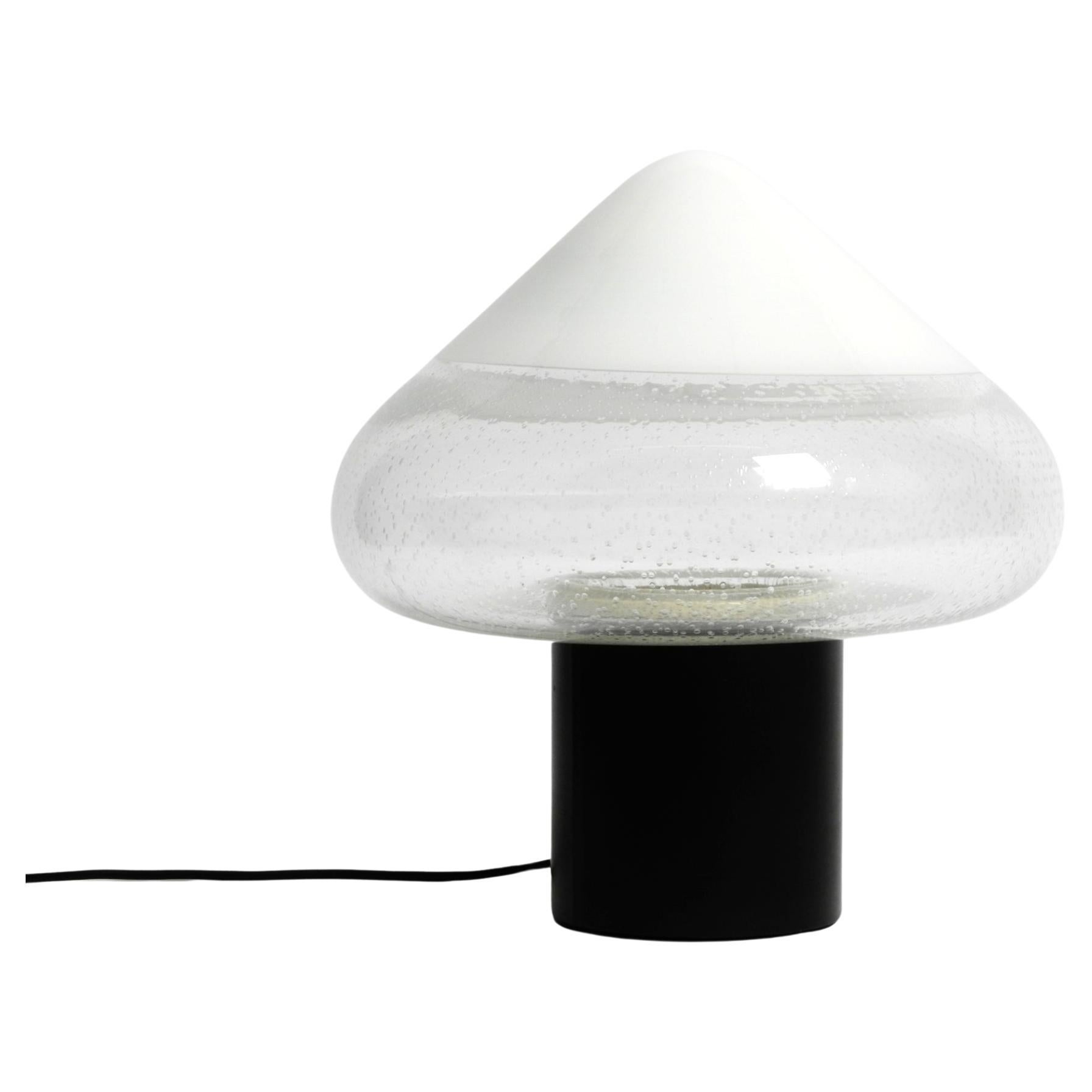 Large 60s Italian two-piece Murano glass table lamp by Roberto Pamio for Leucos