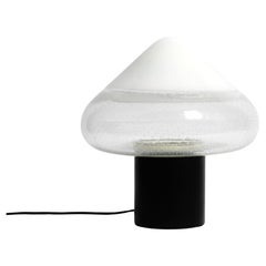 Vintage Large 60s Italian two-piece Murano glass table lamp by Roberto Pamio for Leucos