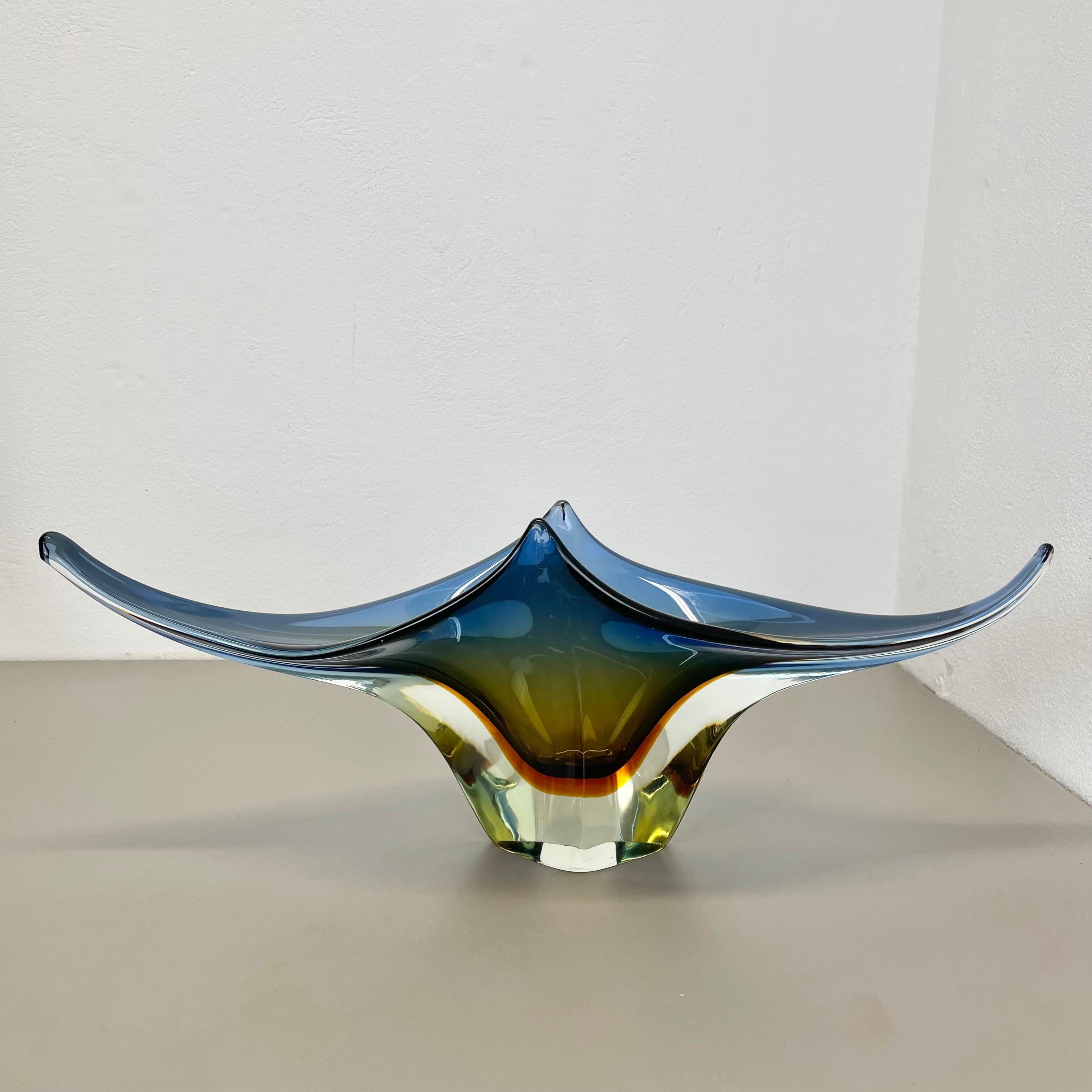 Mid-Century Modern large 61cm 4.5kg Murano Glass Centerpiece by Flavio Poli Attrib., Italy, 1970