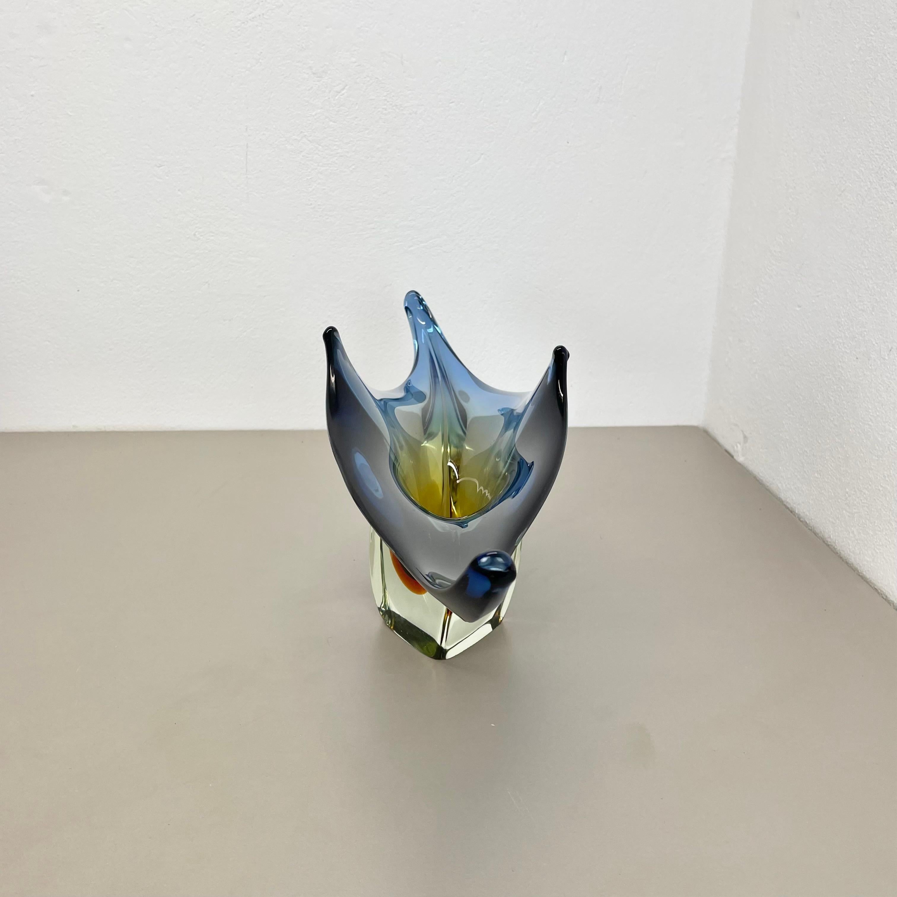 Italian large 61cm 4.5kg Murano Glass Centerpiece by Flavio Poli Attrib., Italy, 1970