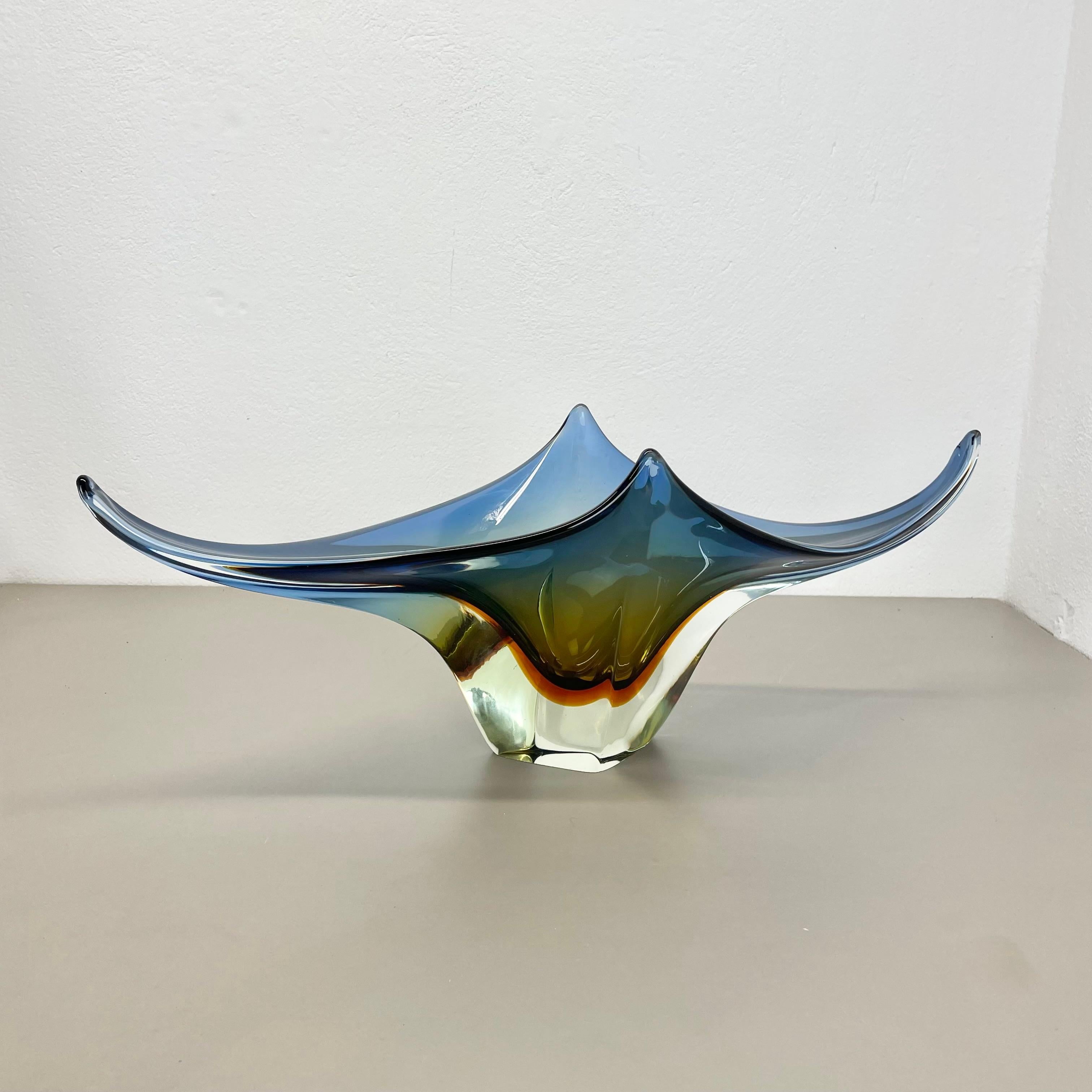 20th Century large 61cm 4.5kg Murano Glass Centerpiece by Flavio Poli Attrib., Italy, 1970
