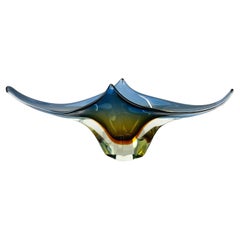 grande centrotavola in vetro di Murano da 61 cm e 4,5 kg di Flavio Poli, Attrib. Italia, 1970