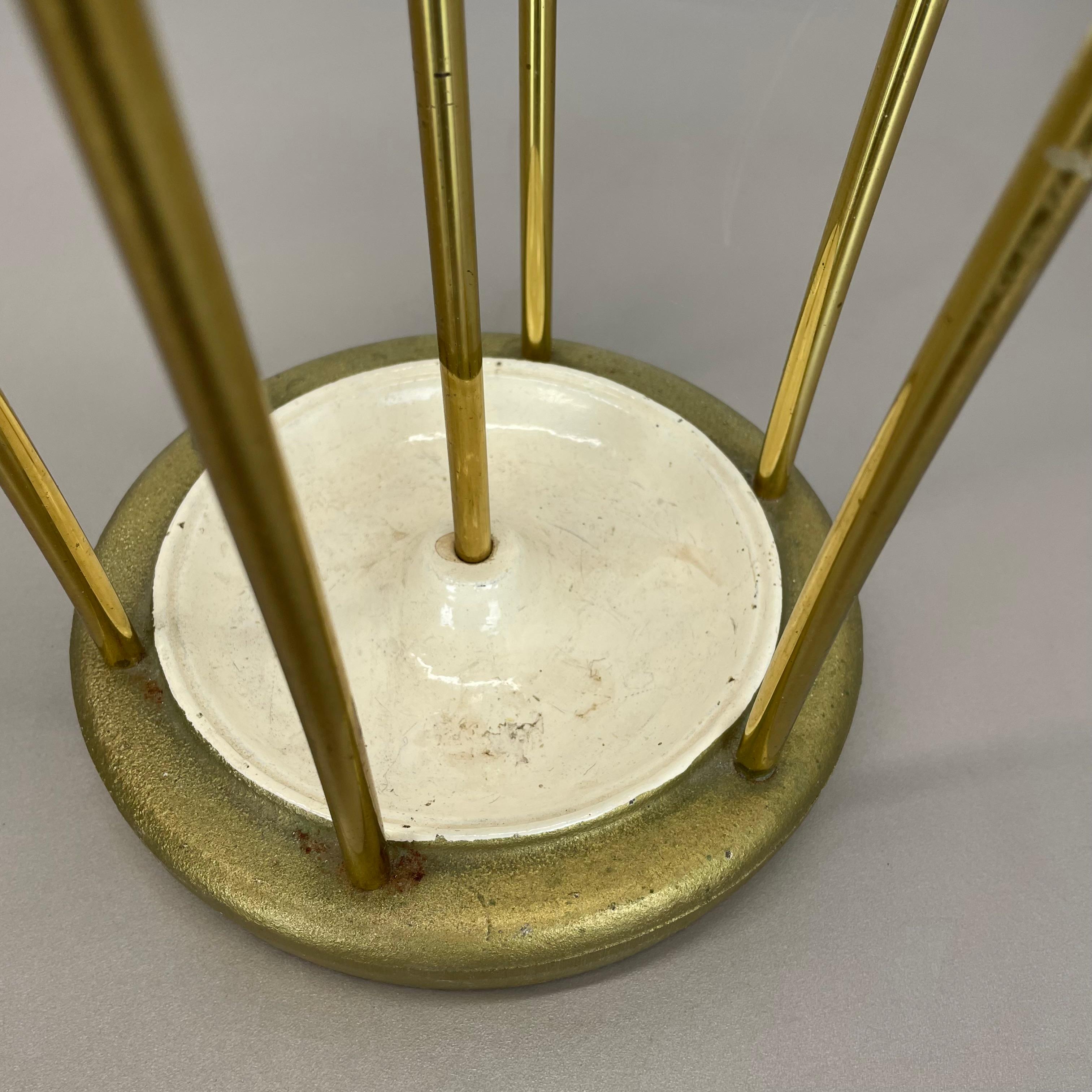 Métal Grand 62cm Midcentury Mategot Style Hollywood Regency Umbrella Stand France 1950 en vente