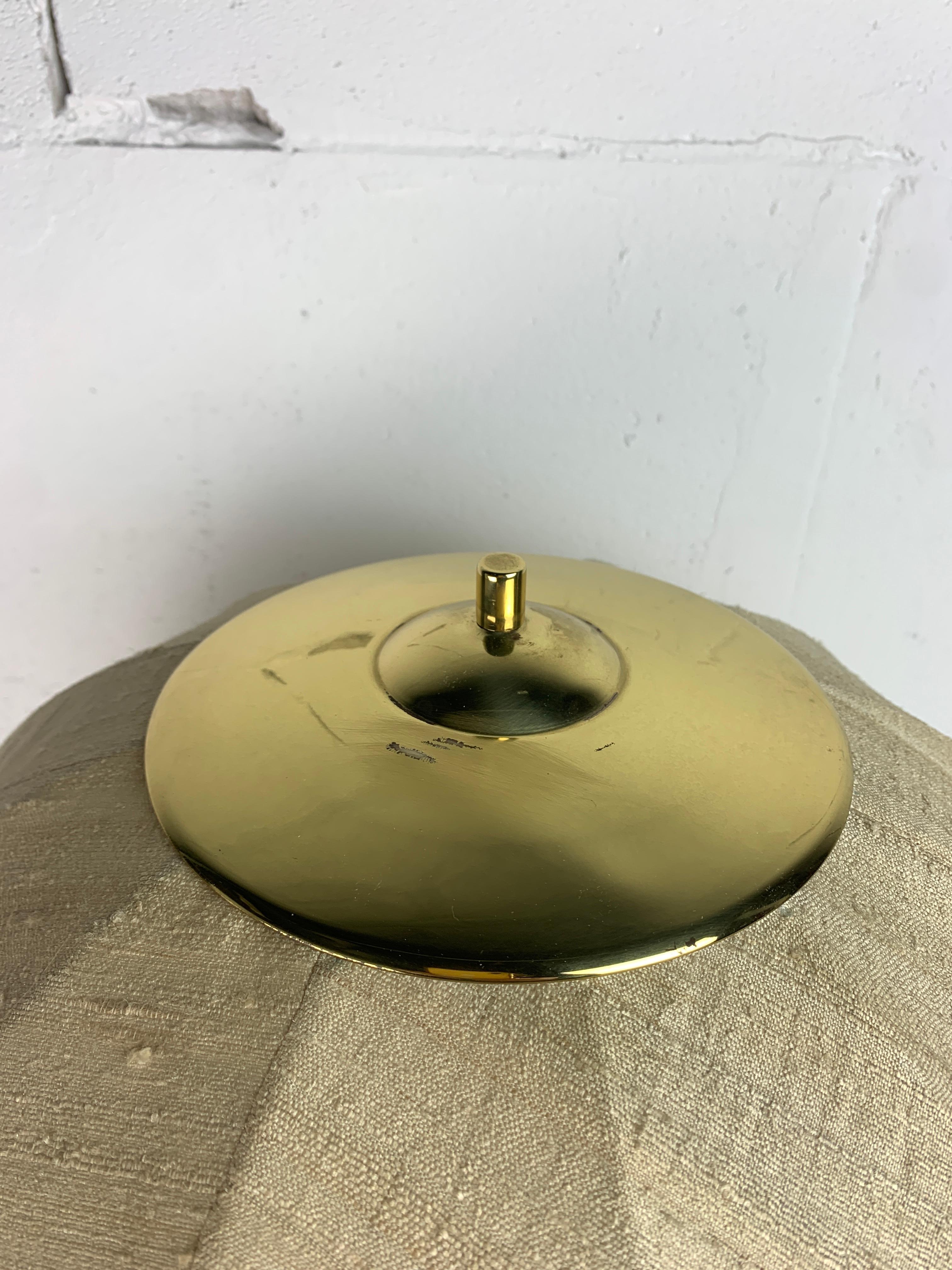 Grande lampe de table champignon de 65 cm en laiton de l'ère spatiale, années 1960 Bon état - En vente à Zaandam, NL