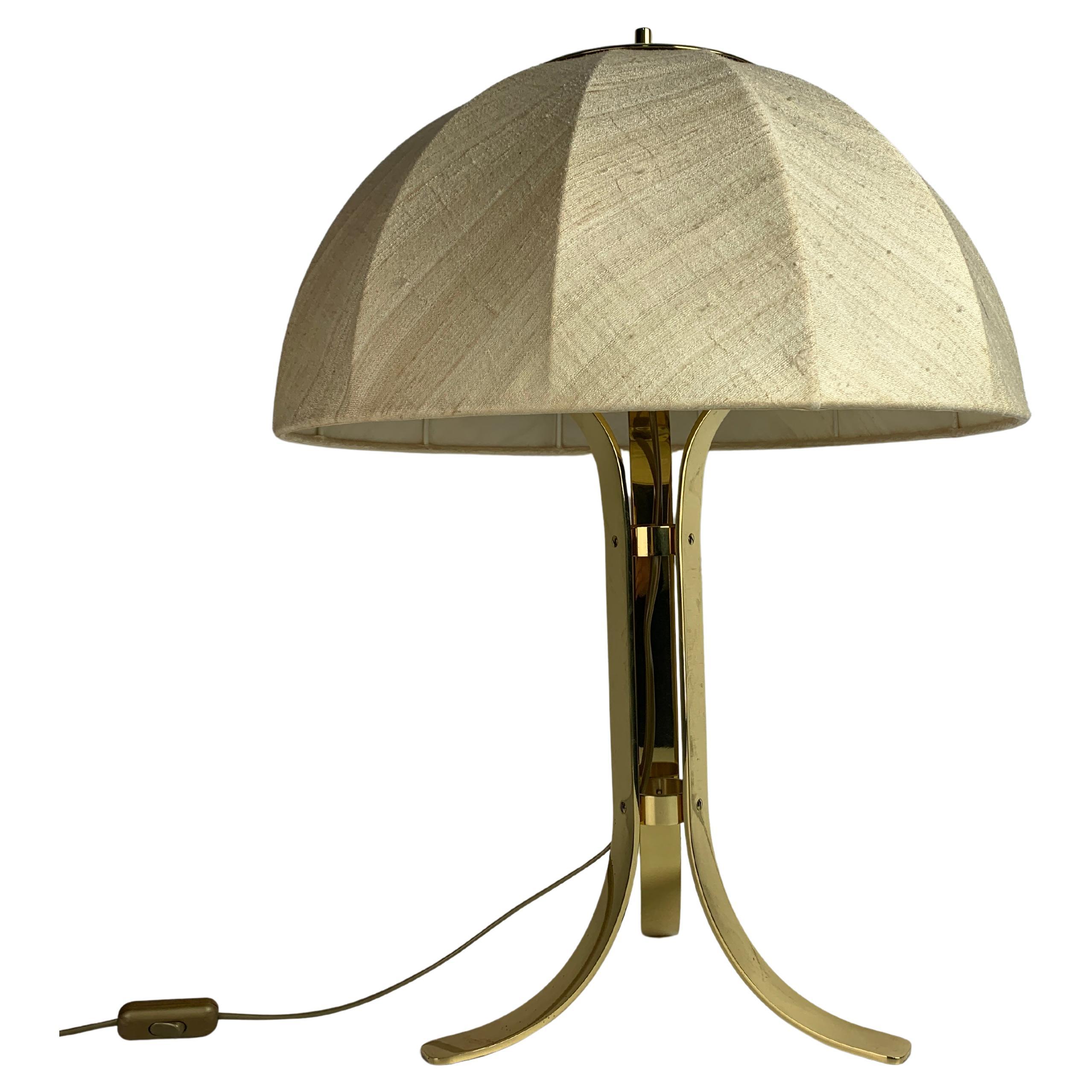 Grande lampada da tavolo a fungo in ottone dell'era spaziale (65 cm), anni '60