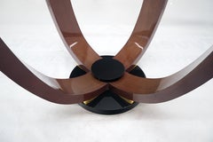 Large 66" Square 3/4" Glass Top Italian Pedestal Base Dining Conference Table