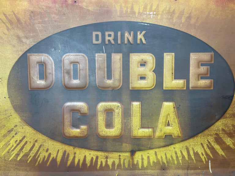 DOUBLE COLA アンティークサインボード DOUBLE COLA アンティークサインボード Vintage Double Cola
