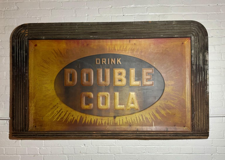 DOUBLE COLA アンティークサインボード DOUBLE COLA アンティークサインボード Vintage Double Cola
