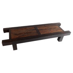 Large 6ft Heavy Form Rustic Coffee Table Made from Burmese Teak