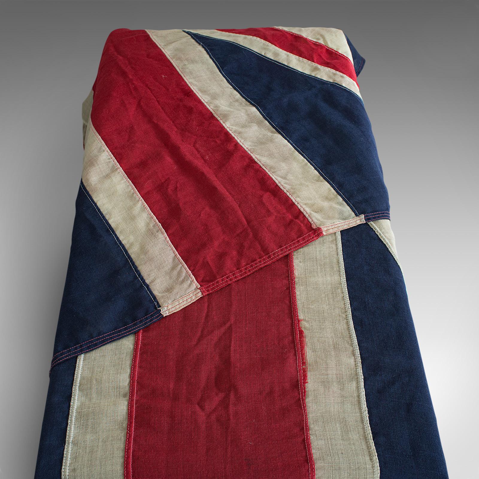 British Vintage Union Jack, English, Cotton, Flag, UK, Great Britain, 1945