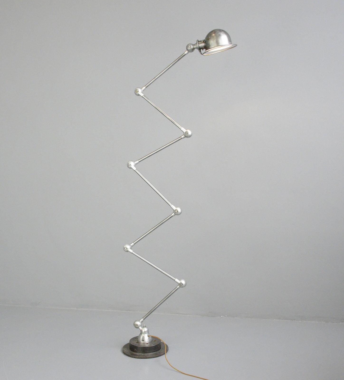 Mid-20th Century Large 7 Arm Floor Standing Jielde Lamp, Circa 1950s