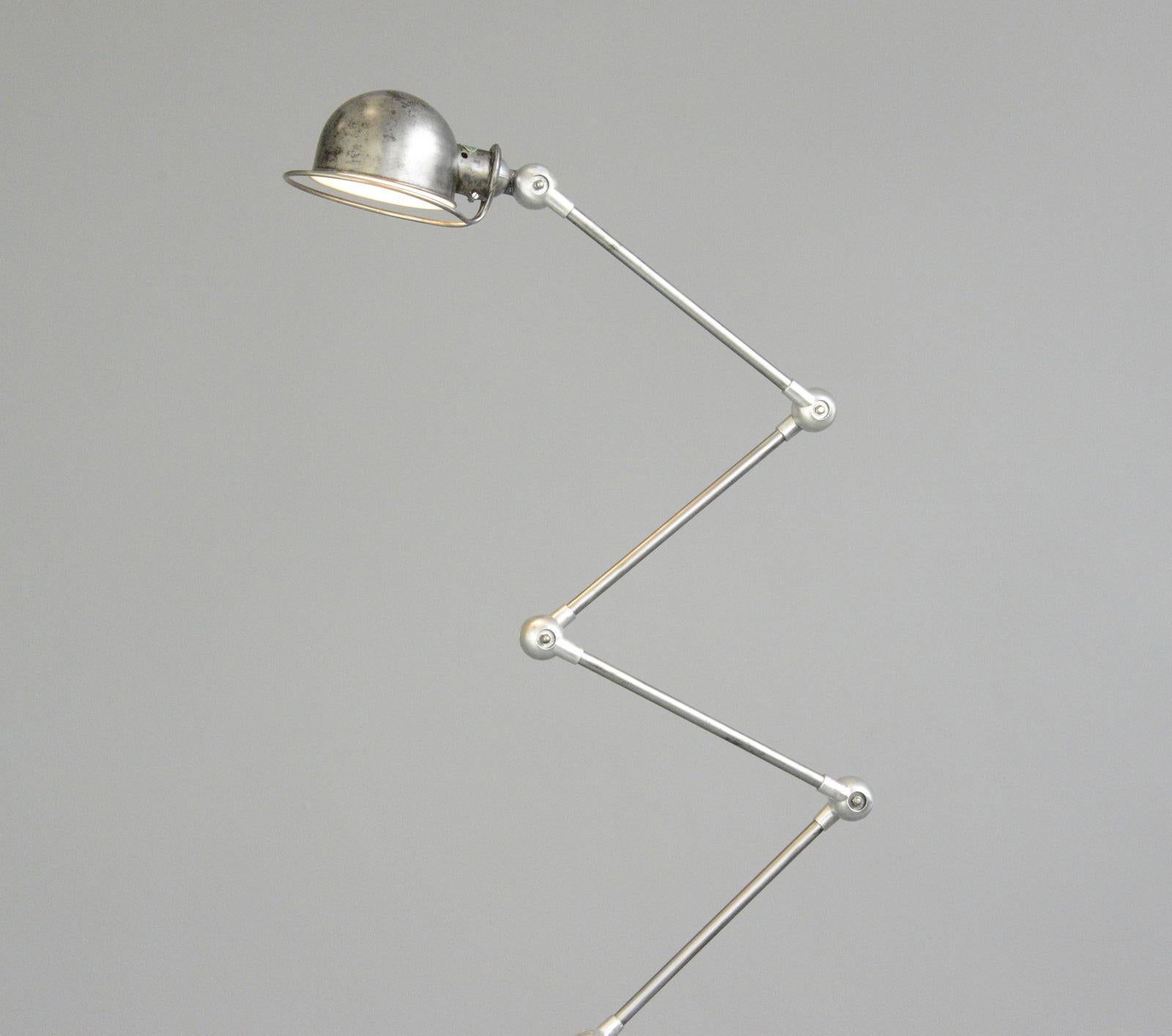 Large 7 Arm Floor Standing Jielde Lamp, Circa 1950s 1