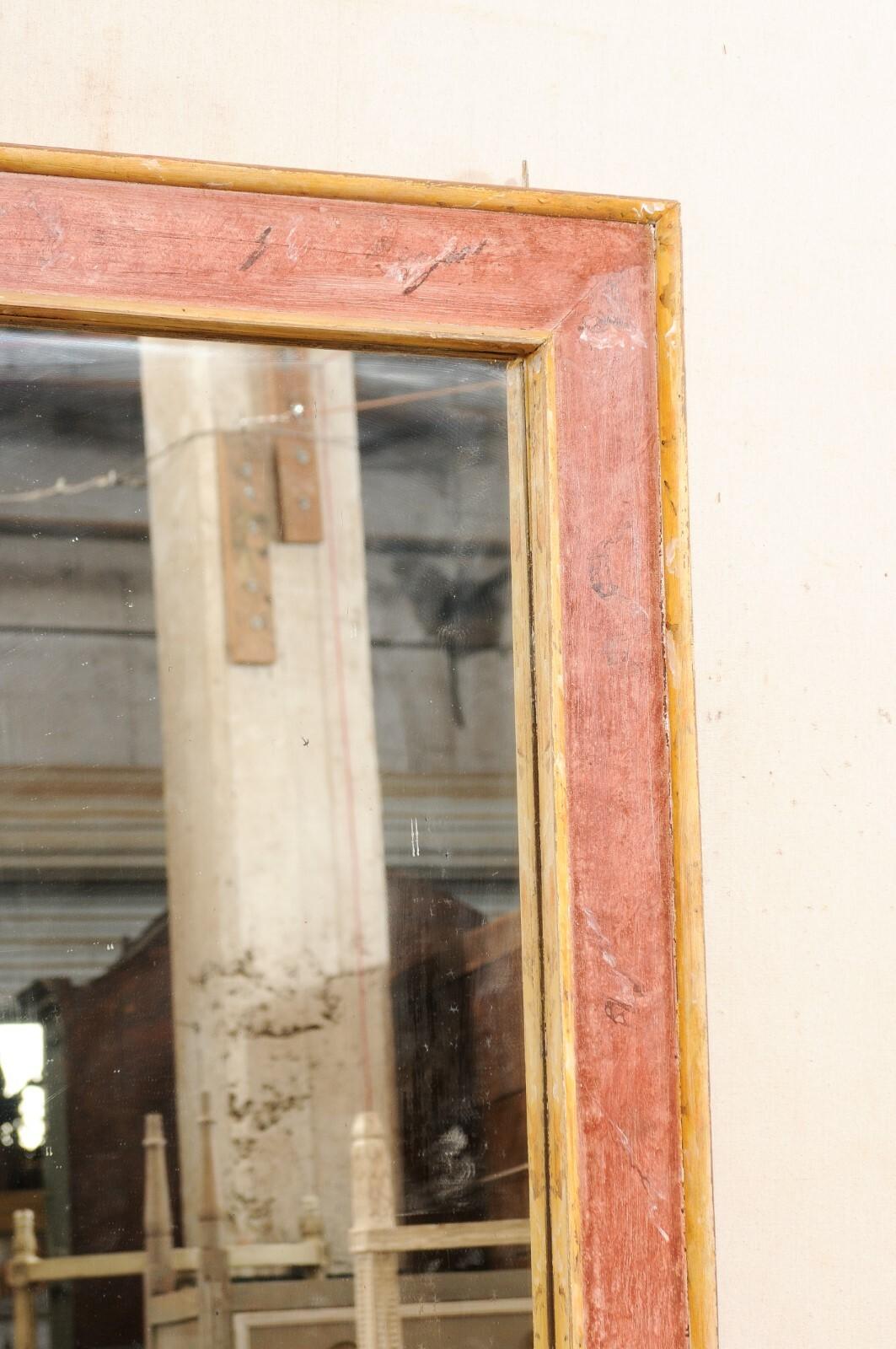 Specchio Grande specchio da parete italiano alto 7 piedi, XIX C. in vendita