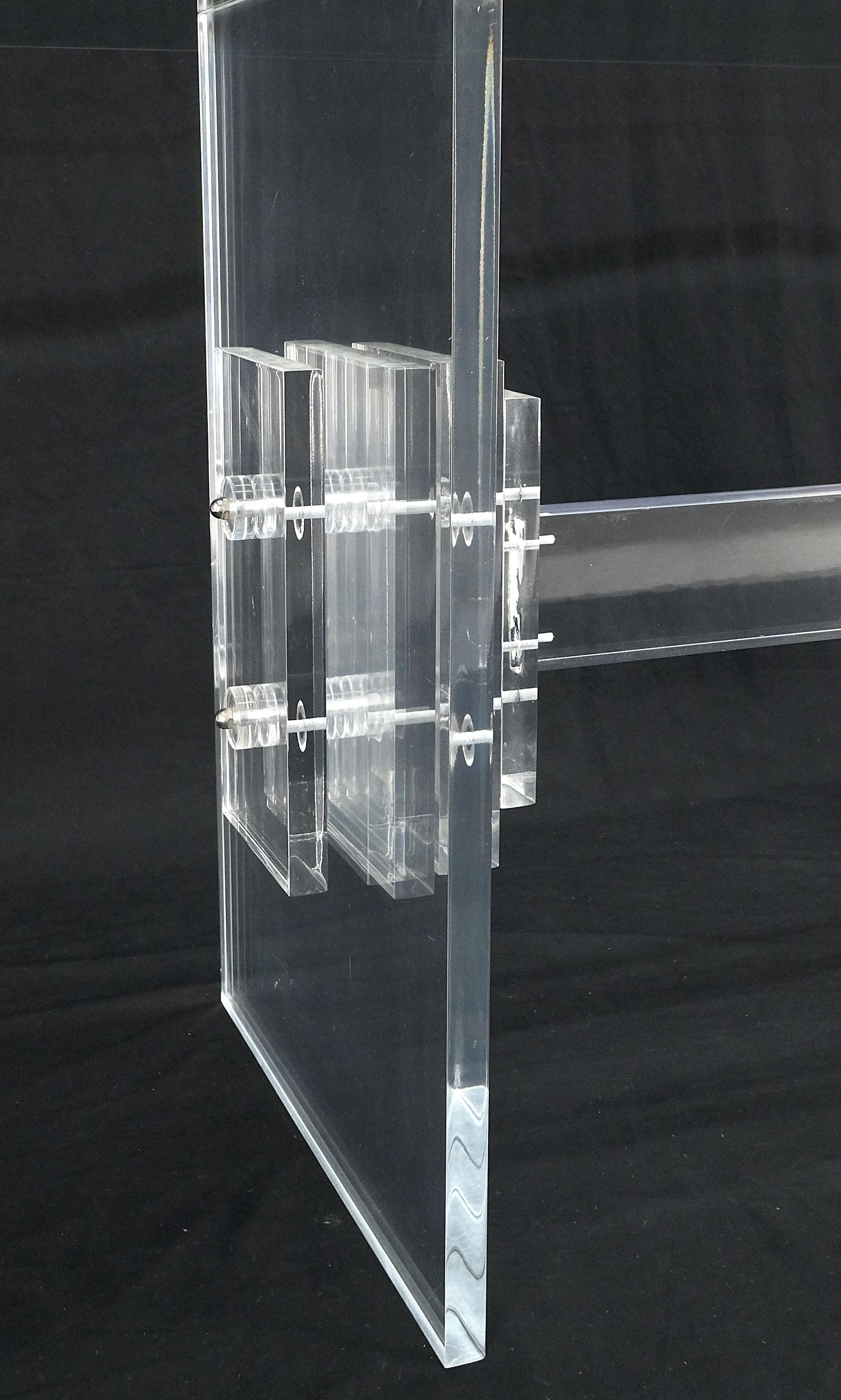 Table de conférence et de salle à manger de 7' de long avec plateau en verre 3/4