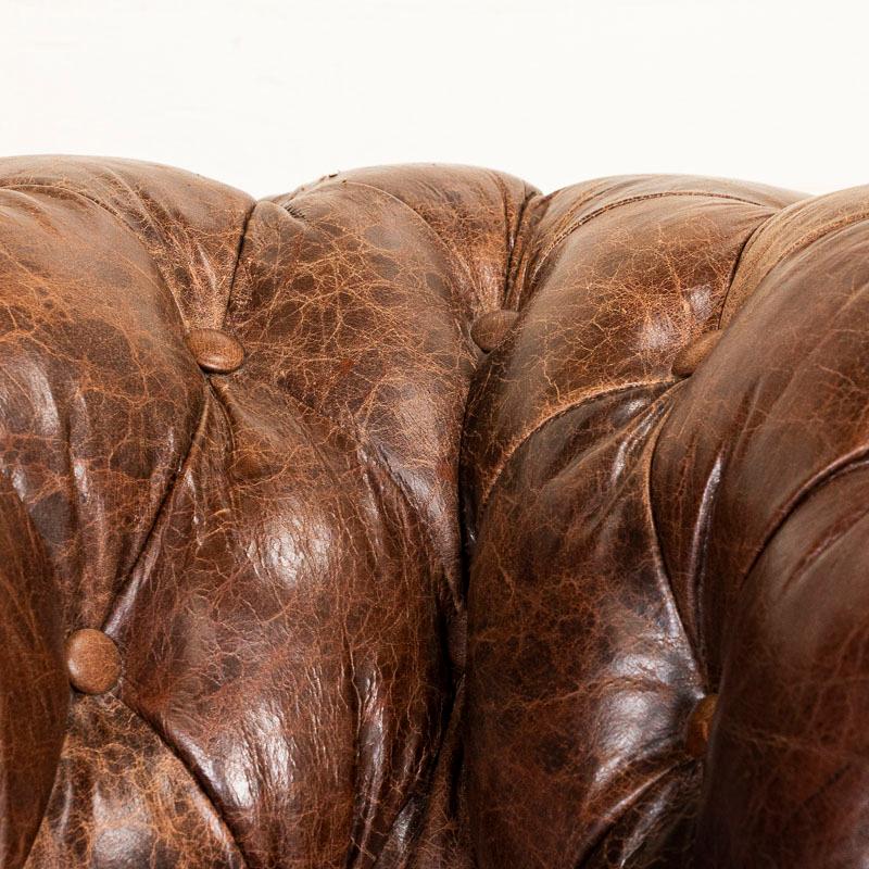 Vintage Leather Chesterfield Sofa from England 2