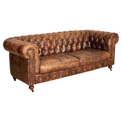 Vintage Leather Chesterfield Sofa from England