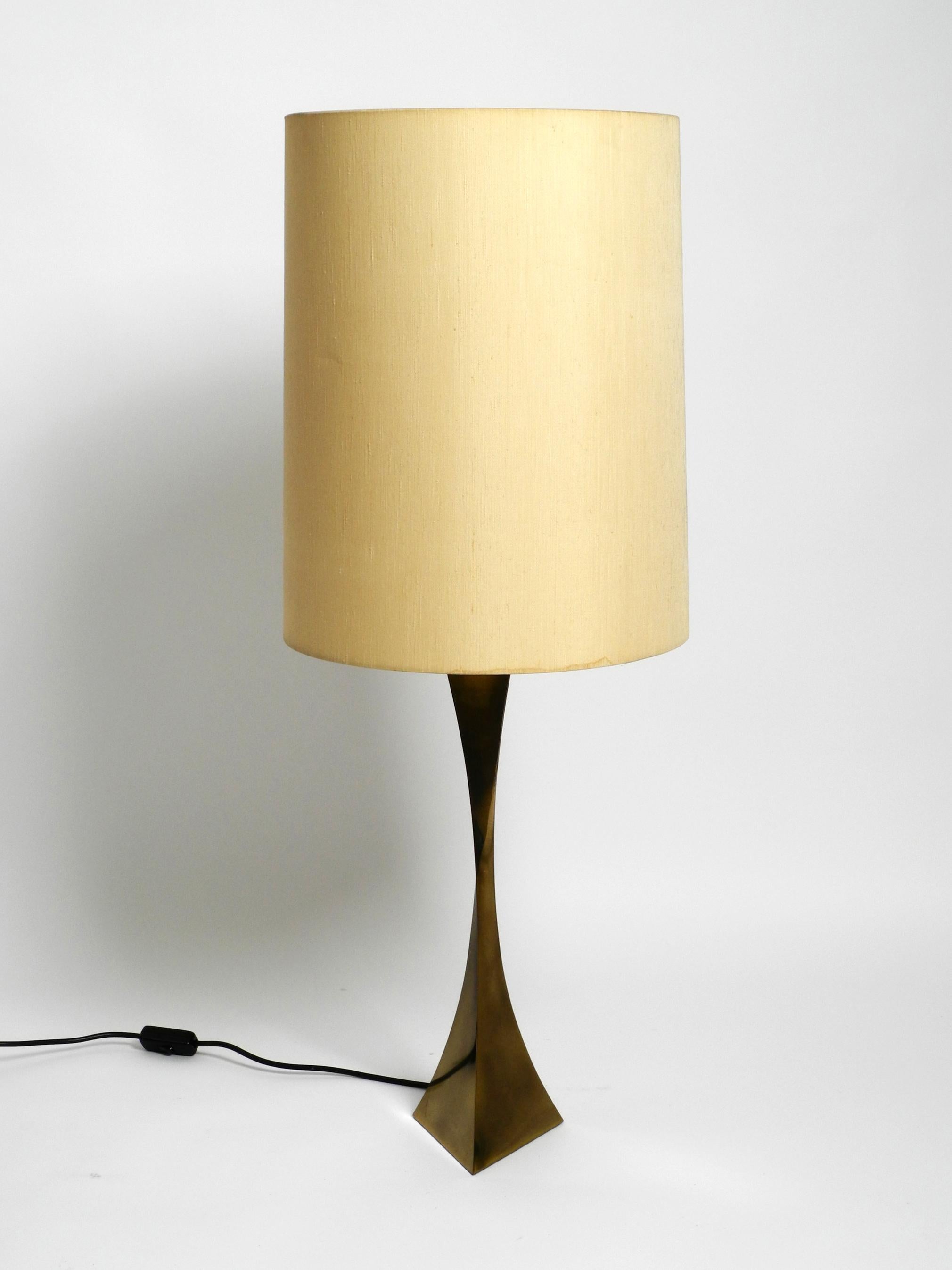 Large 70s Brass Table Lamp by Tonello and Montagna Grillo for High Society Italy 11