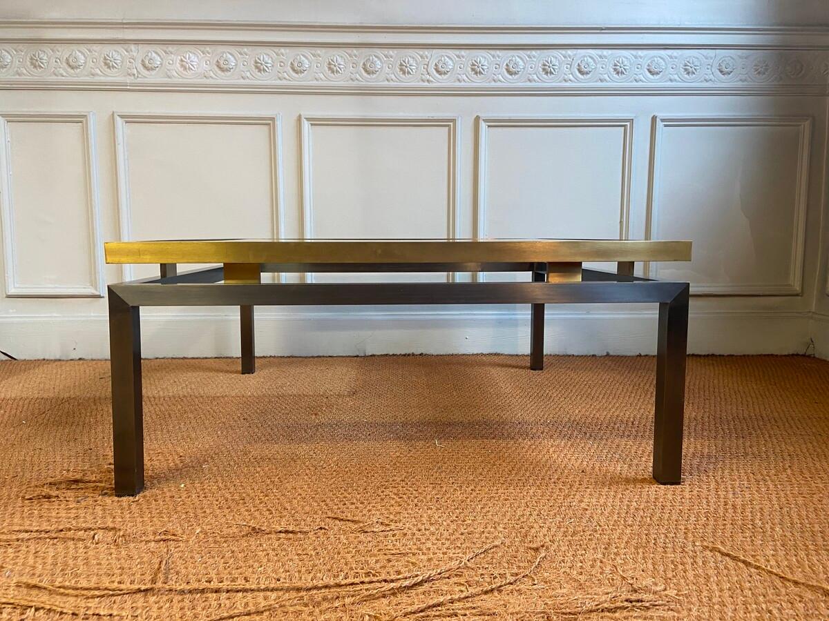 Large 70s coffee table in the style of Guy Lefevre for Maison Jansen.