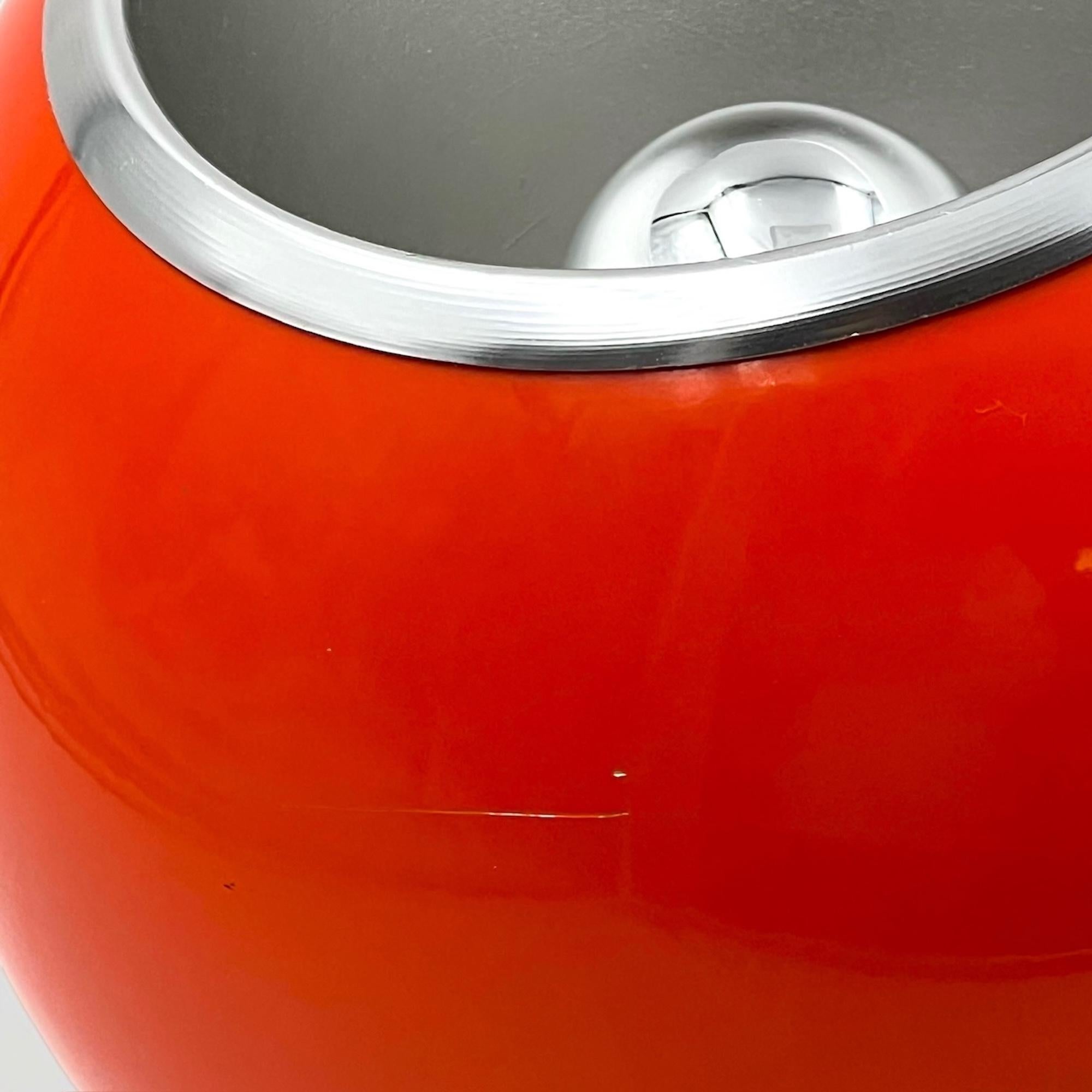 Large 70s Orange Eyeball Lamp by Luci Illuminazione - MCM Italian Design Light 5