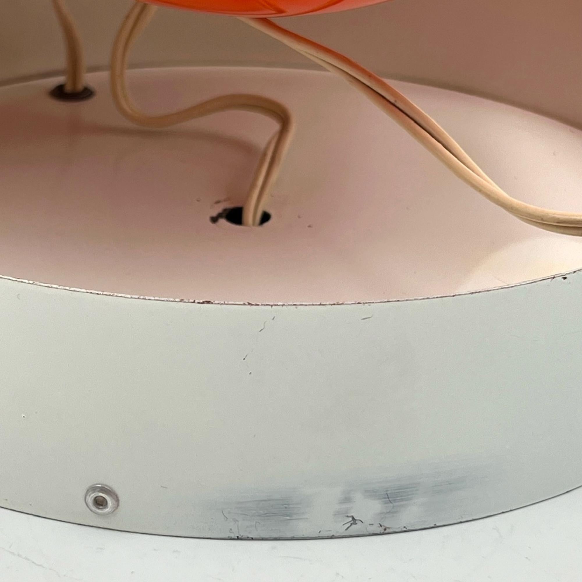 Metal Large 70s Orange Eyeball Lamp by Luci Illuminazione - MCM Italian Design Light