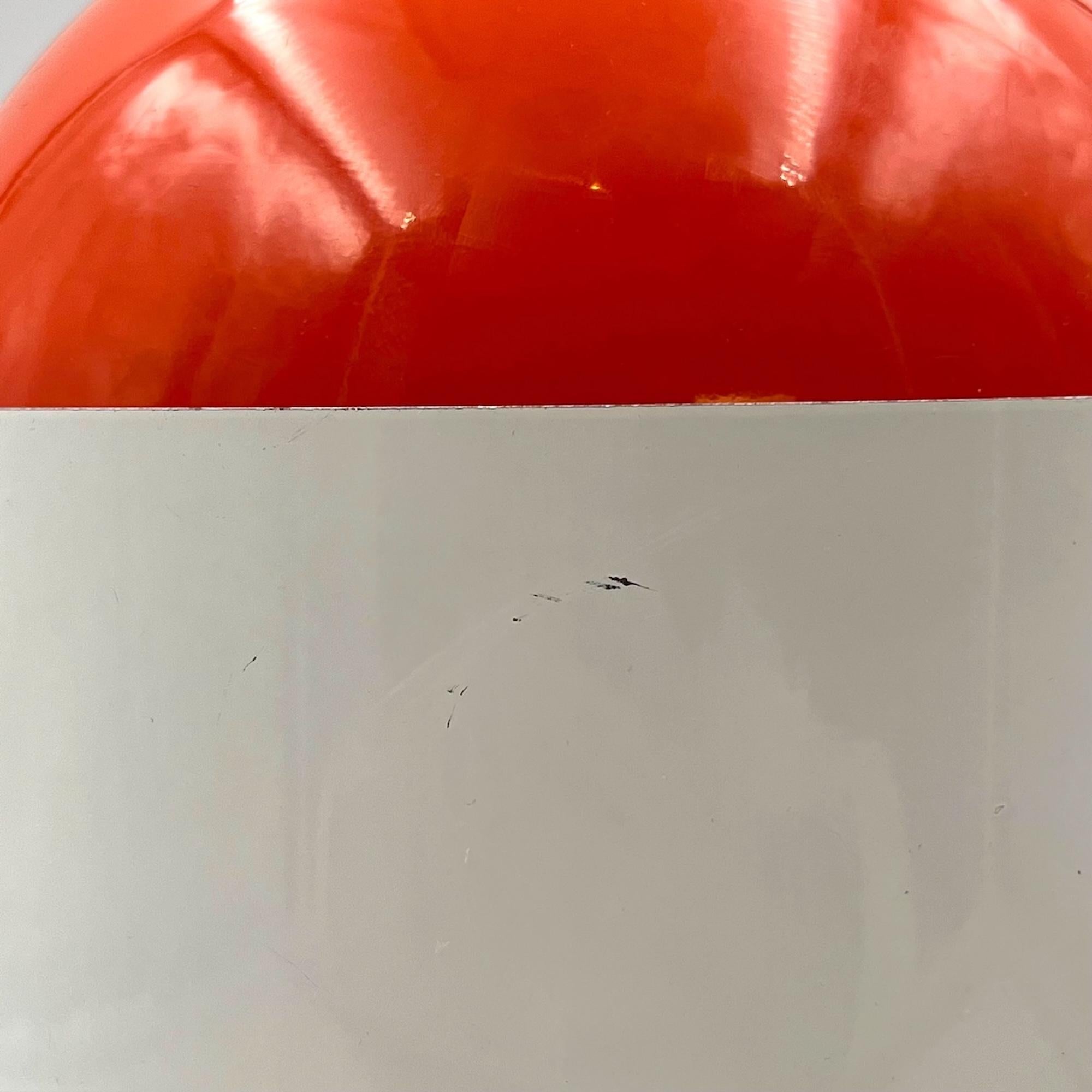 Large 70s Orange Eyeball Lamp by Luci Illuminazione - MCM Italian Design Light 1