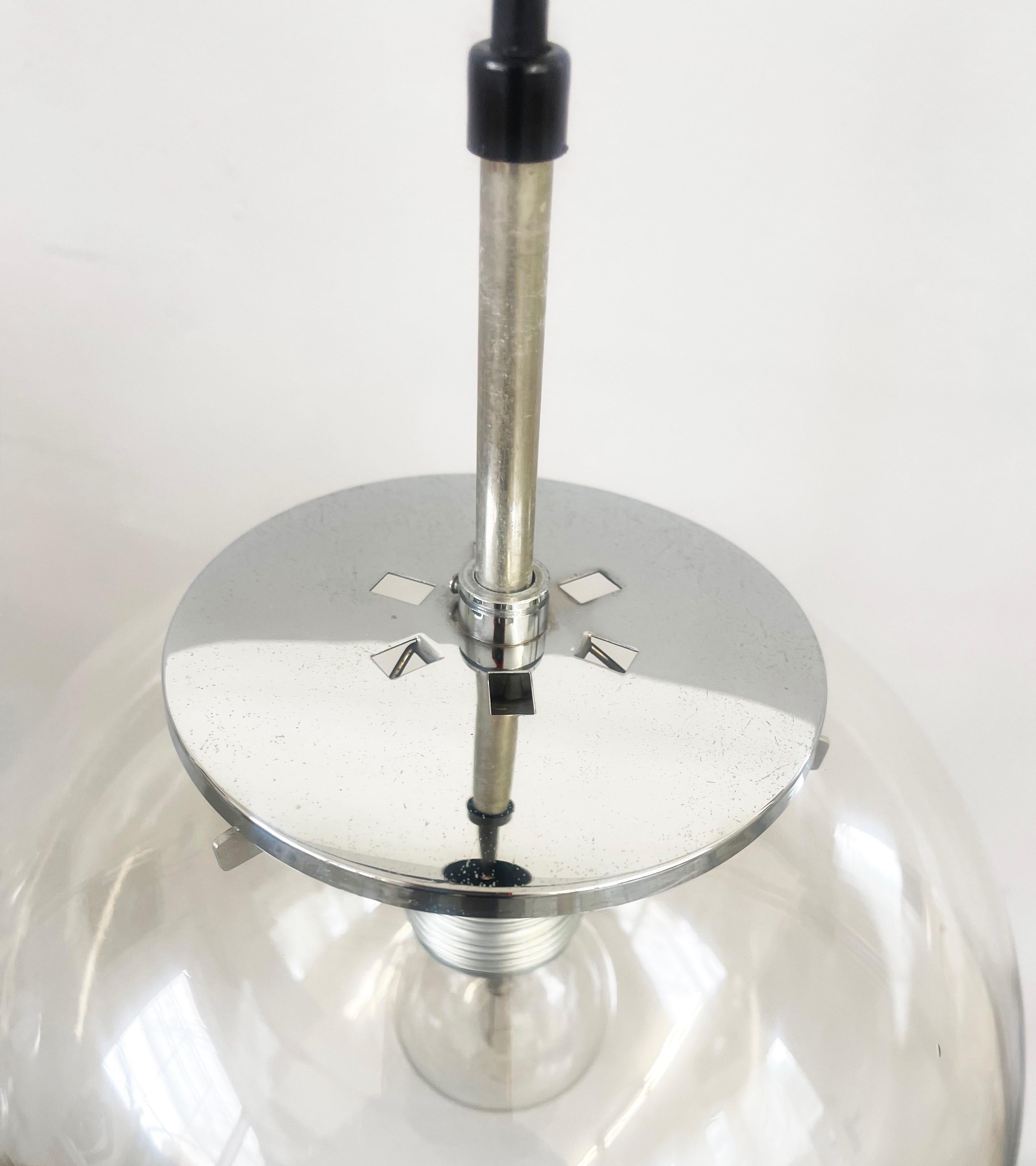 Large 70s Spherical Ball Lamp by Limburger Glashuette 