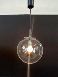 Large 70s Spherical Ball Lamp by Limburger Glashuette "Globe", Minimalist German