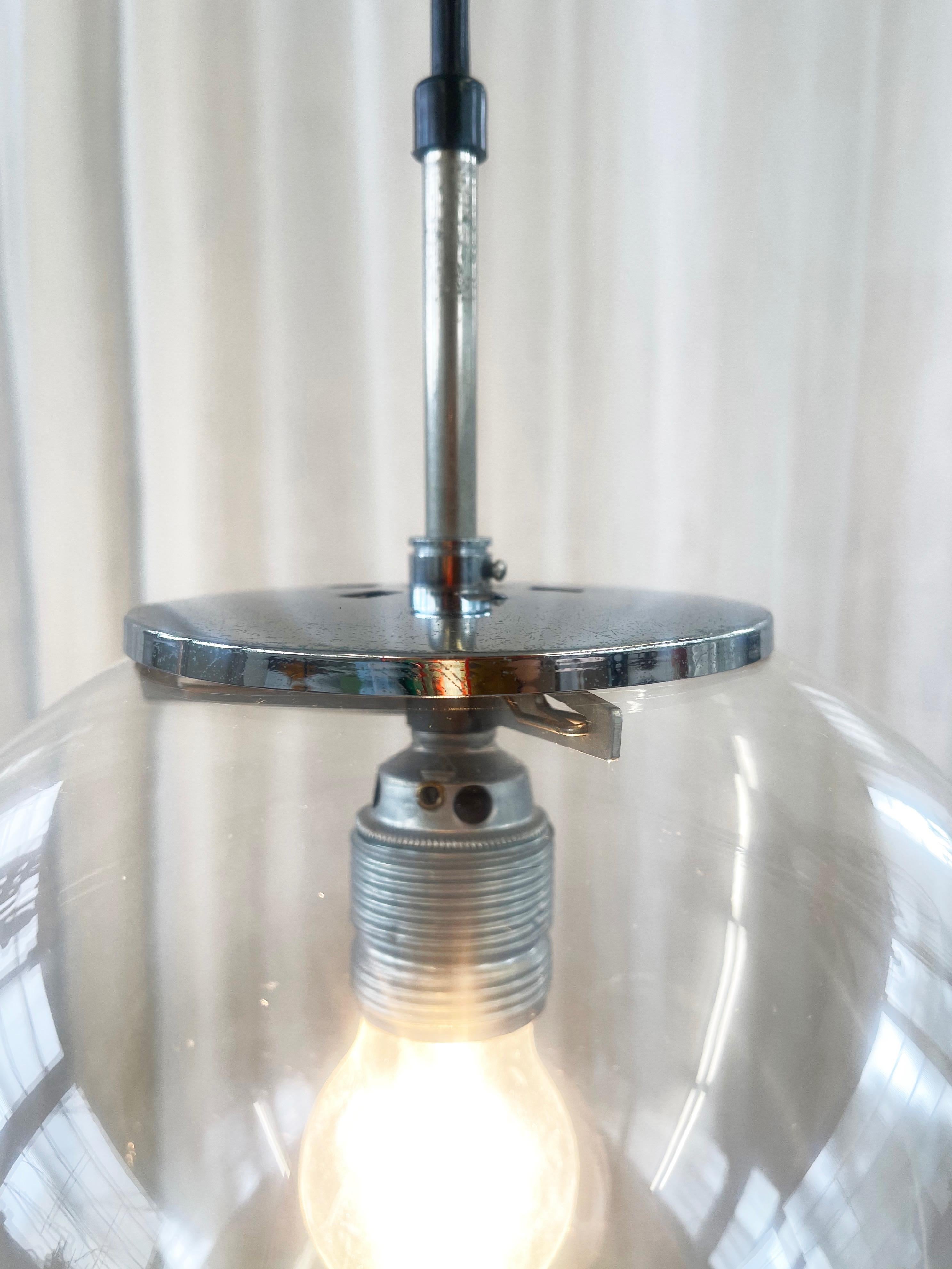 Large 70s Spherical Ball Lamp by Limburger Glashuette 