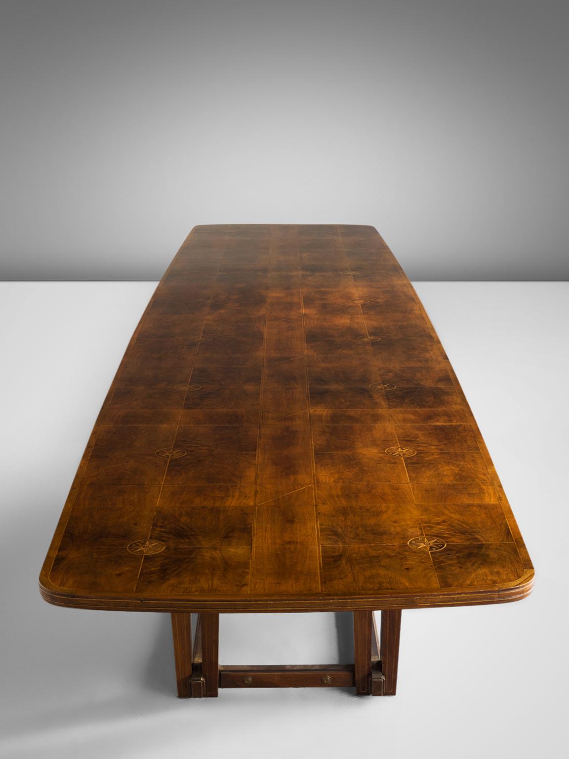 European Conference Table in Walnut with Inlay
