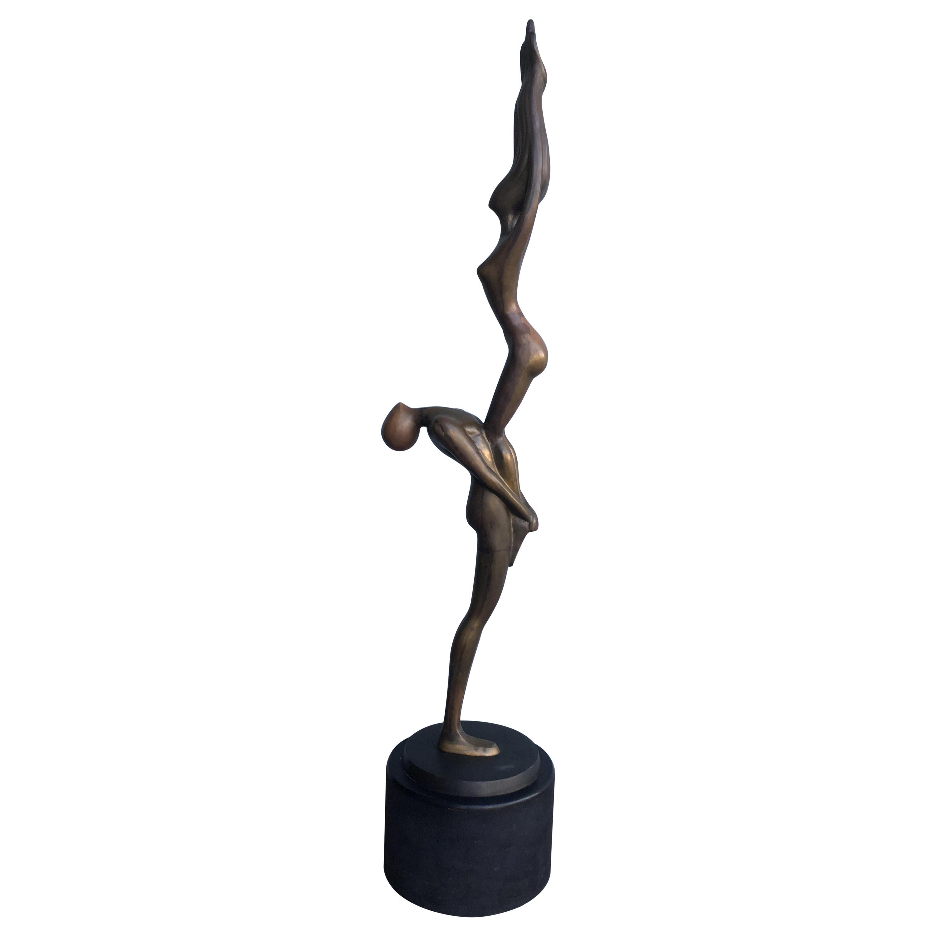 Large Black Face Body Abstract Sculpture on Walnut Base at 1stDibs black abstract sculpture