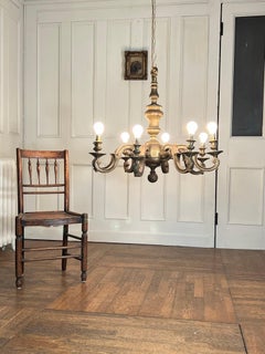 Large 8 Arm Brass Chandelier