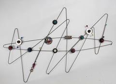Large 8'+ Atomic Age Mid-Century Modern Style Unique Space Atom Wall Sculpture