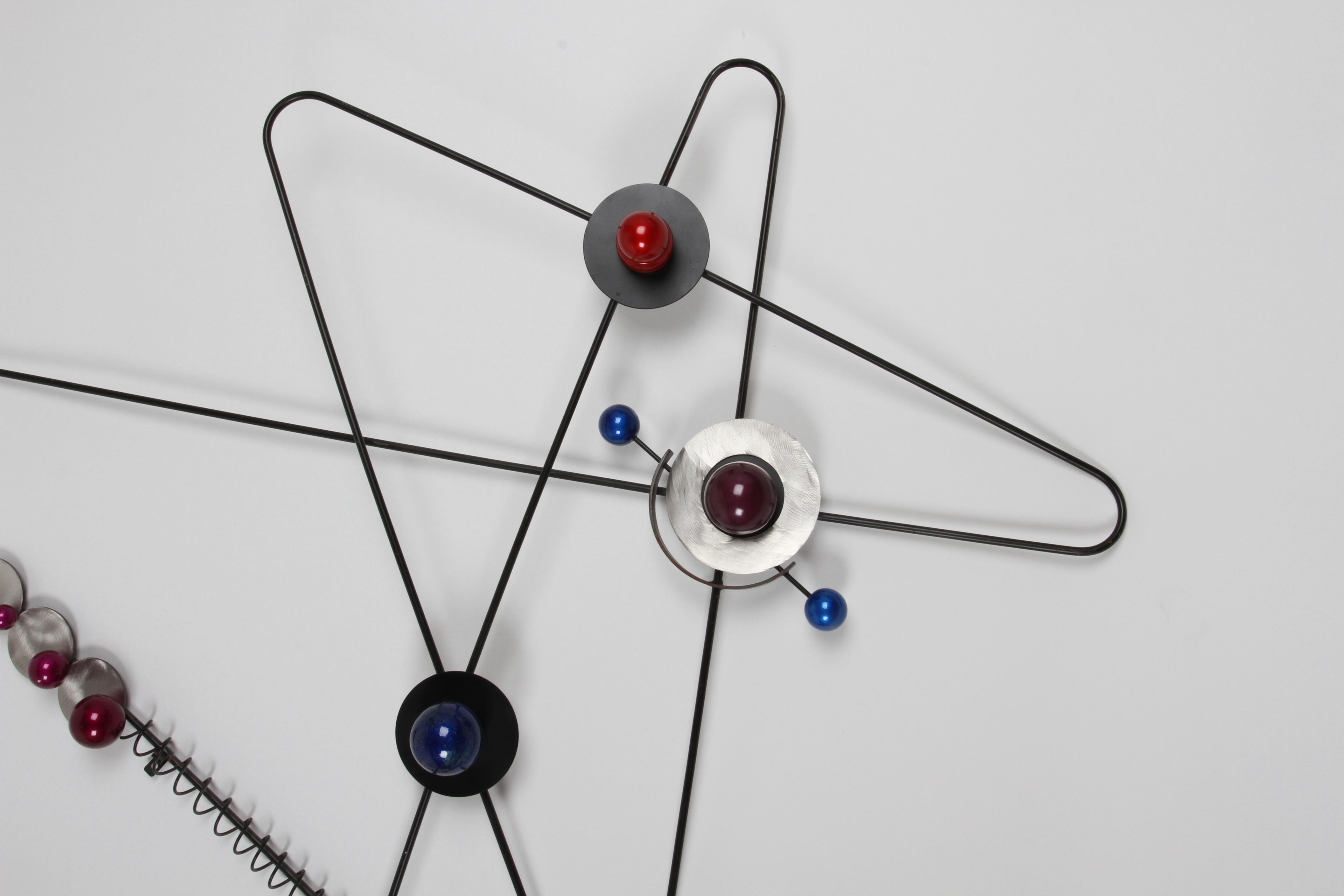 American Large 8'+ Atomic Age Mid-Century Modern Style Unique Space Atom Wall Sculpture  For Sale
