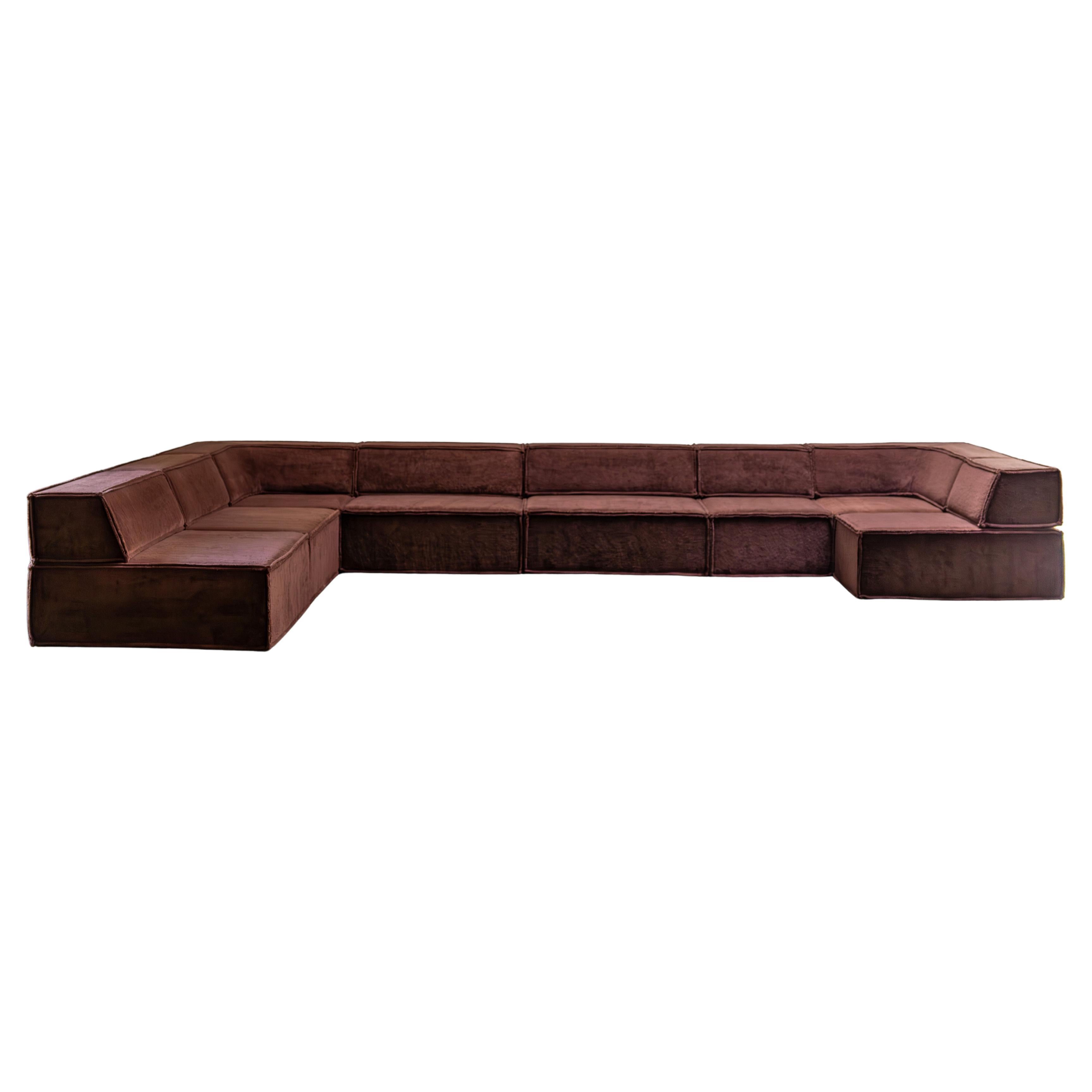 Large 8 Piece „TRIO“ Sofa by COR Team Form AG, 1973